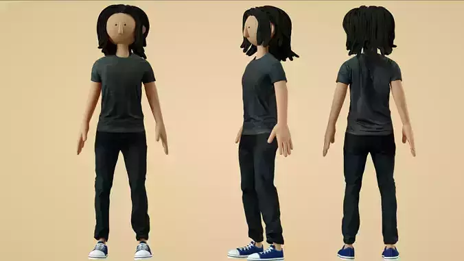 cartoon black dreadlocks