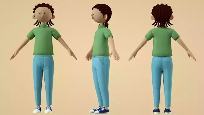 cartoon black dreadlocks