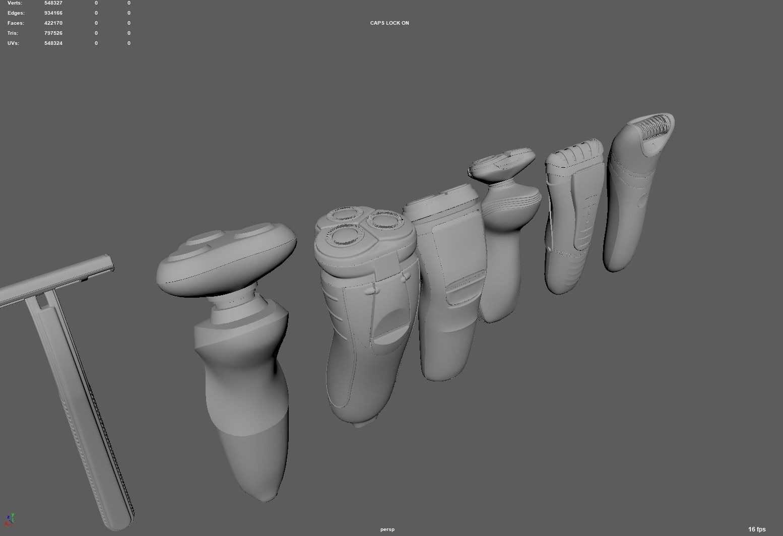 razor razor old fashioned razor electric razor 3D model_7