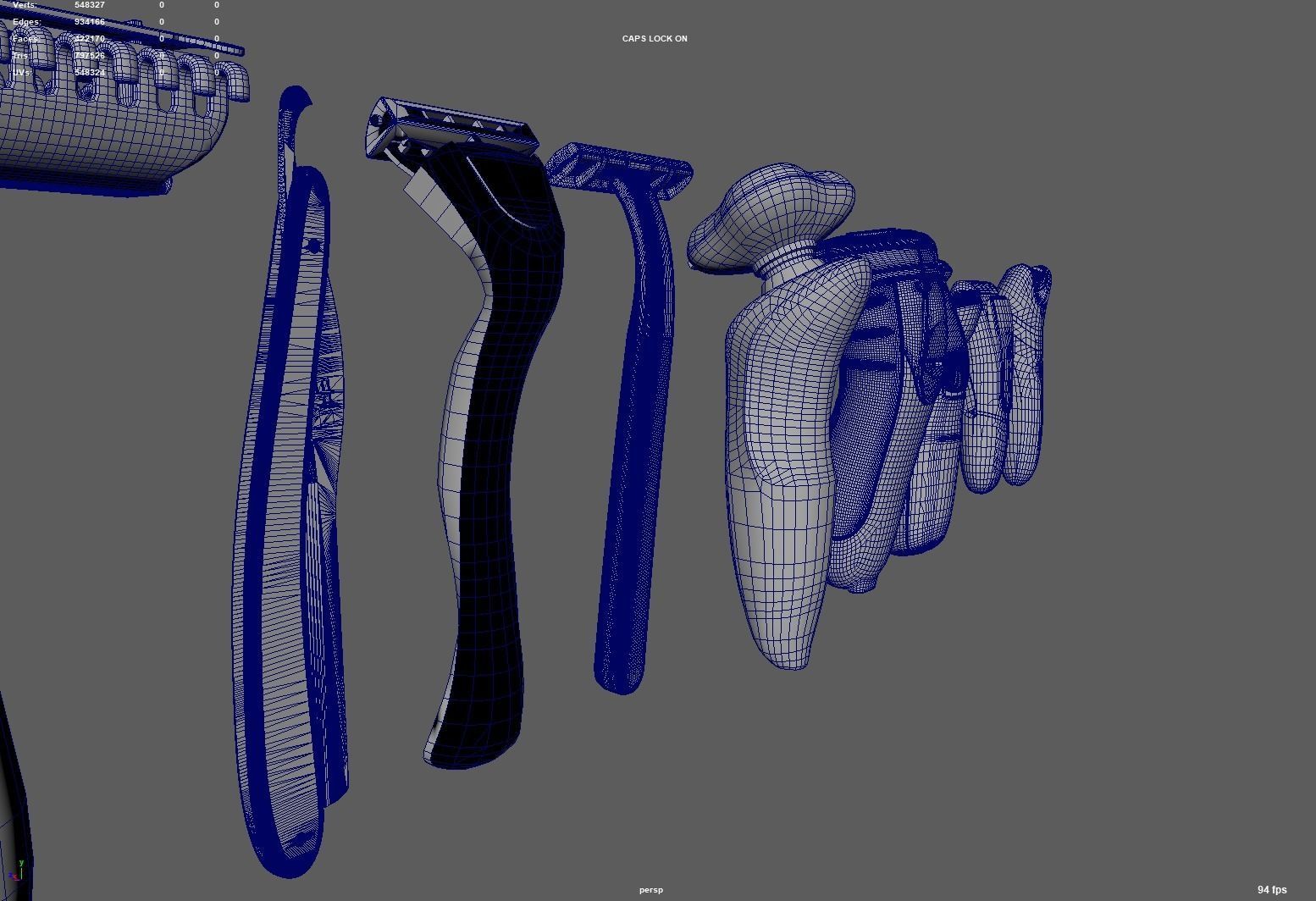 razor razor old fashioned razor electric razor 3D model_11