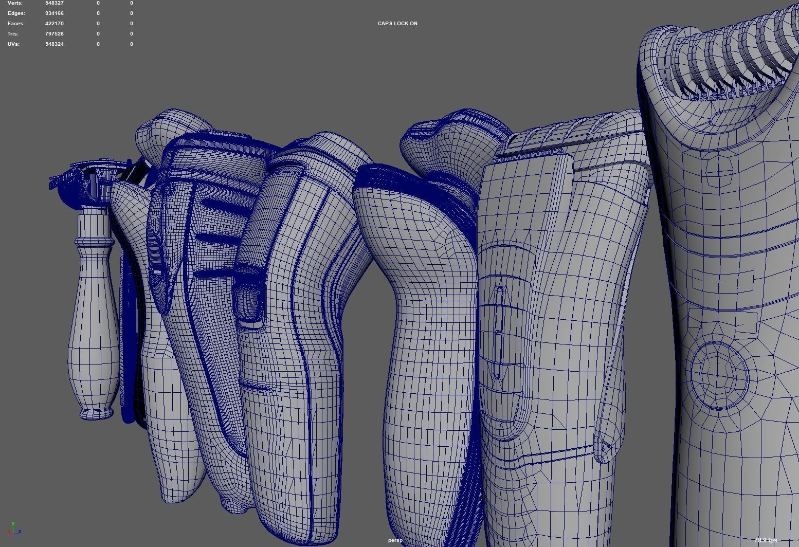 razor razor old fashioned razor electric razor 3D model_10