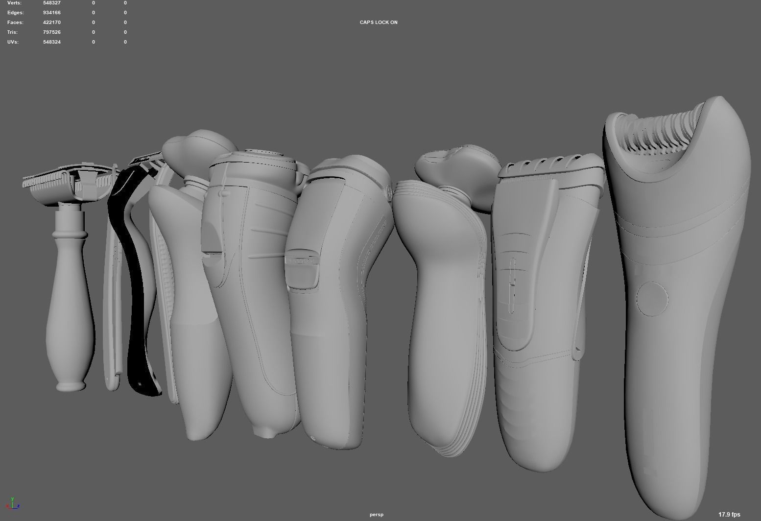 razor razor old fashioned razor electric razor 3D model_8