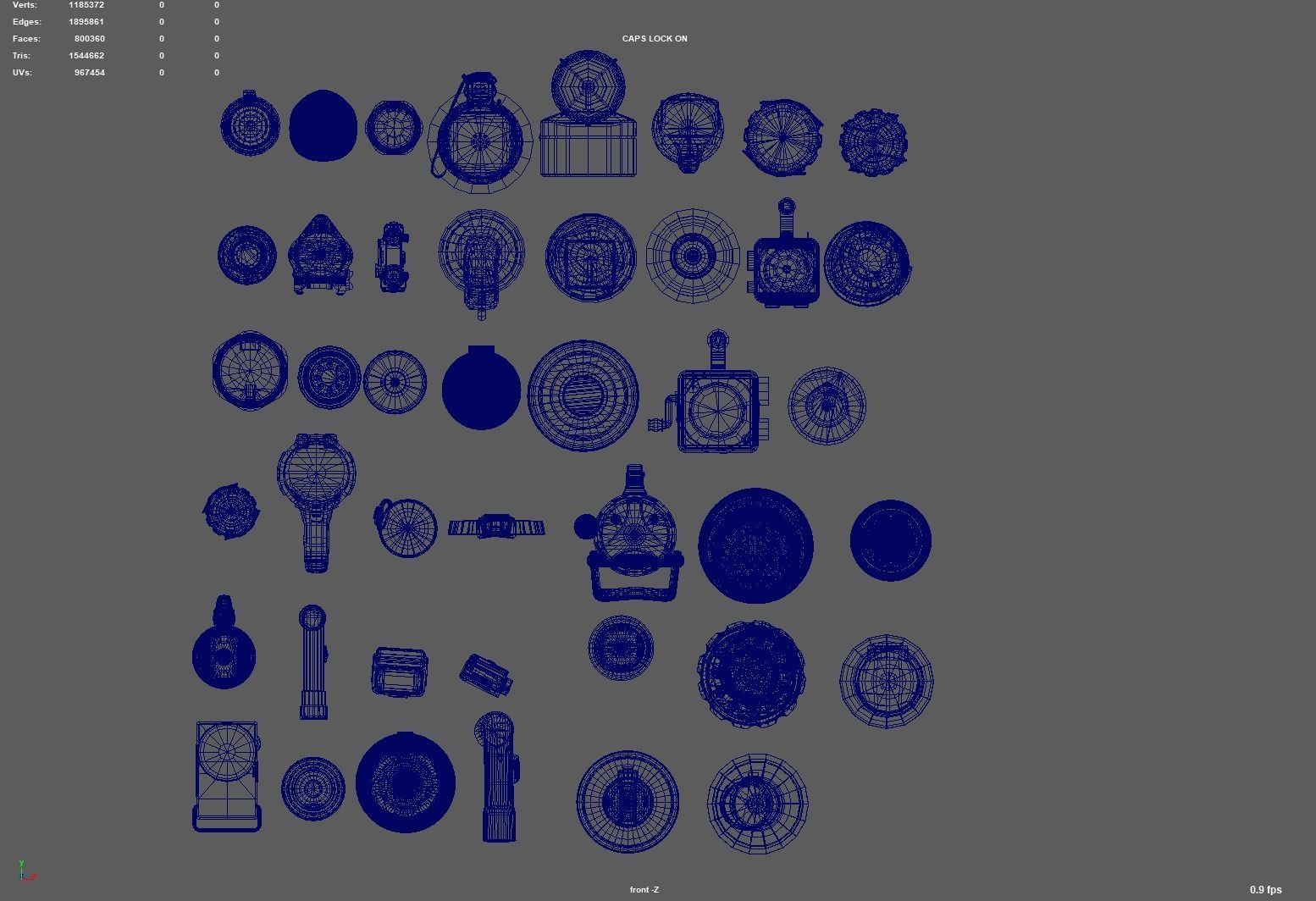 Flashlight Desk Lamp Searchlight Spotlight 3D model_1