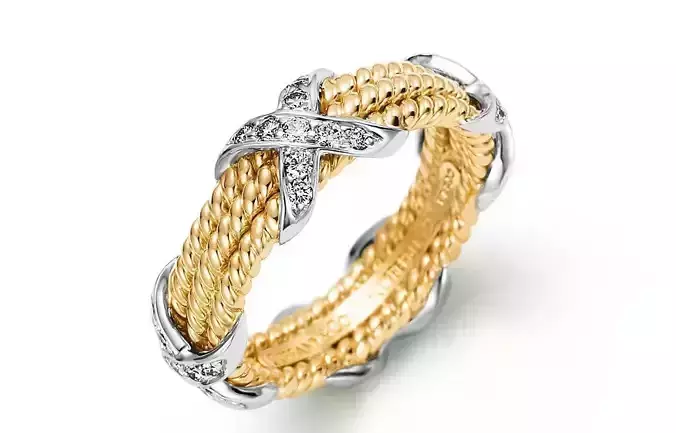 Tiffany  Rope Three-row X 3D print model