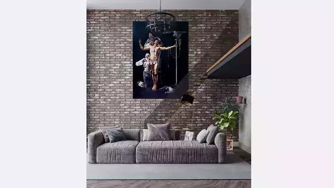 Interior design scene 3D