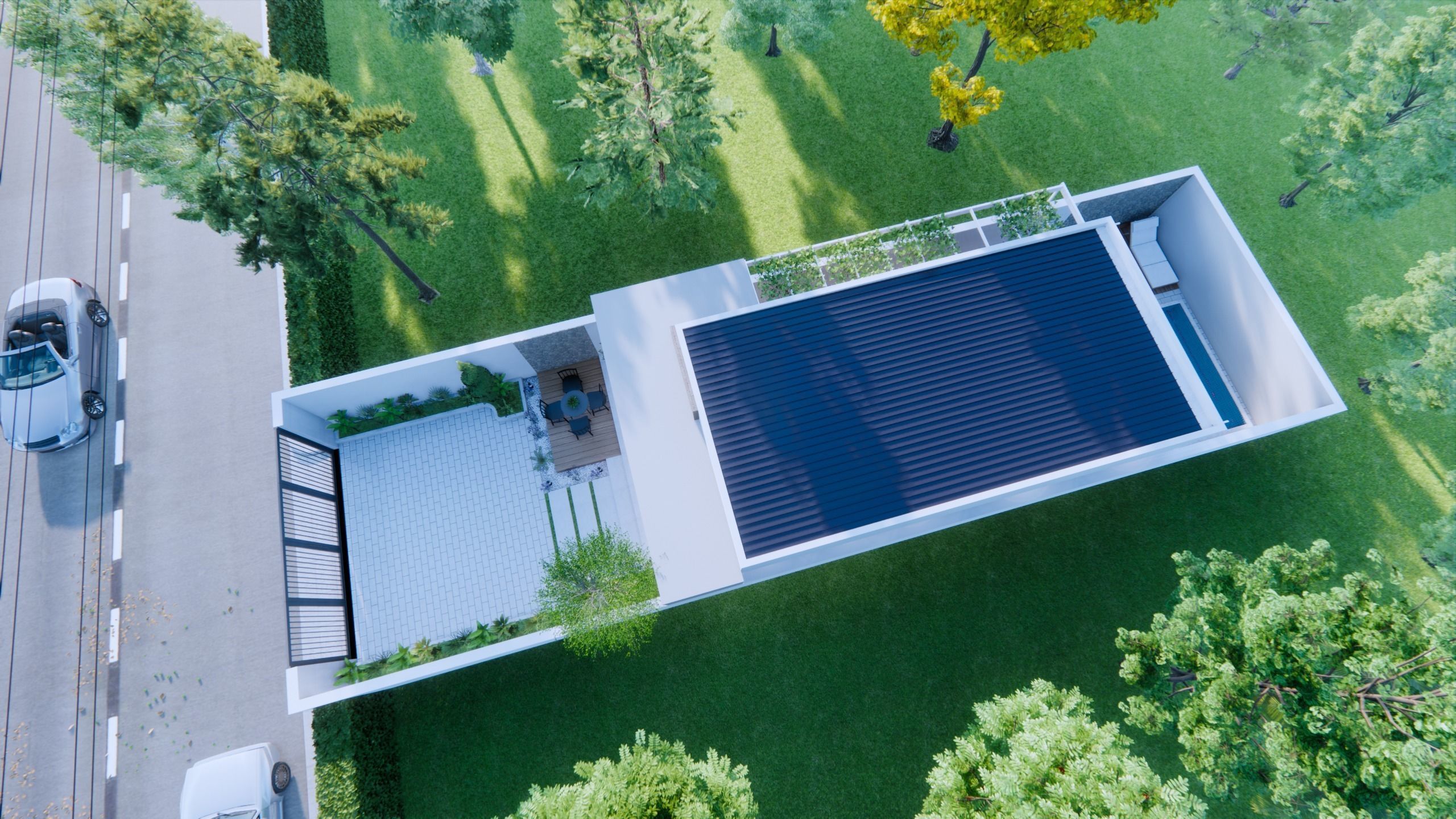 Modern Small House Plan  3D model_2