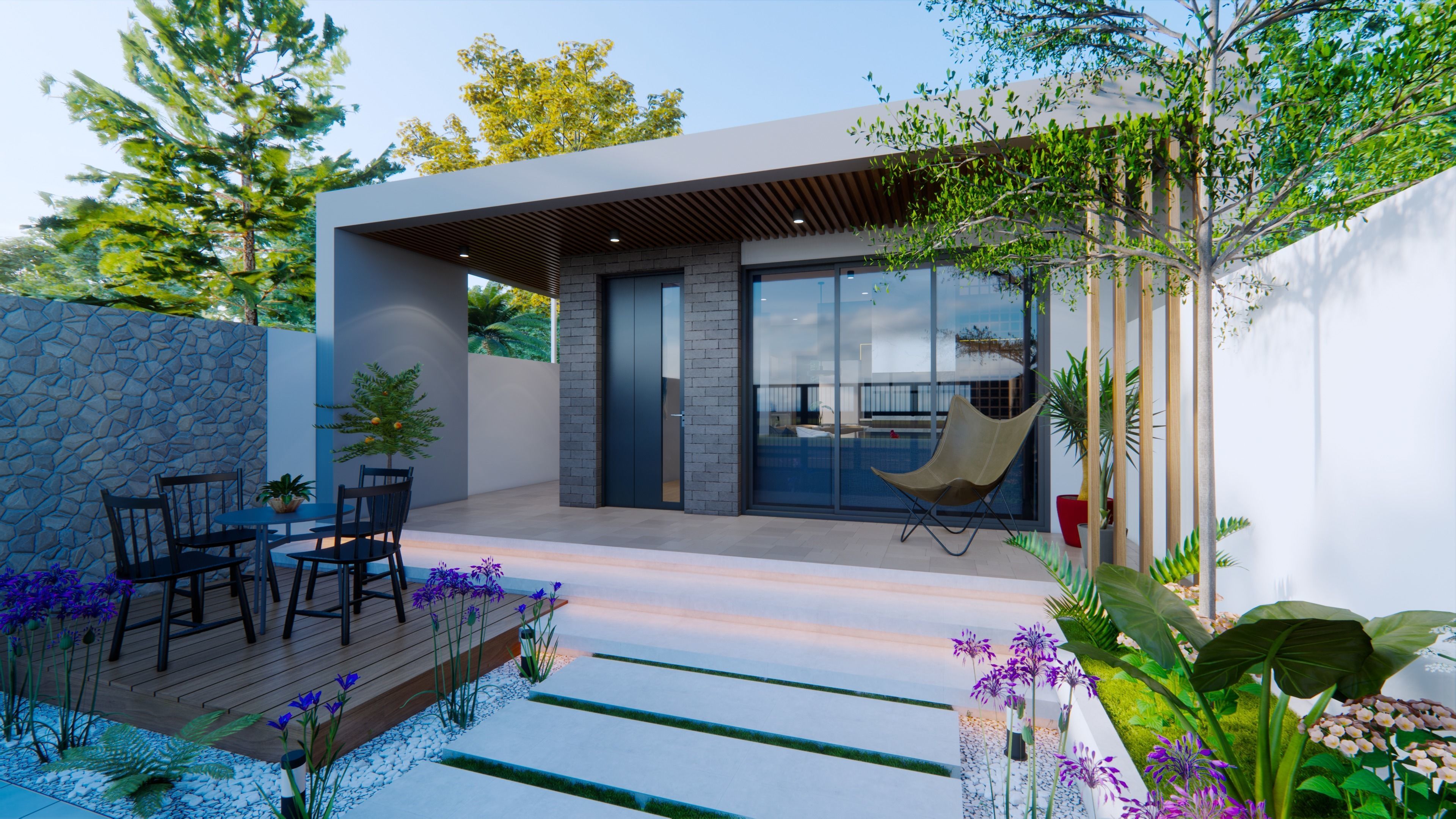 Modern Small House Plan  3D model_1