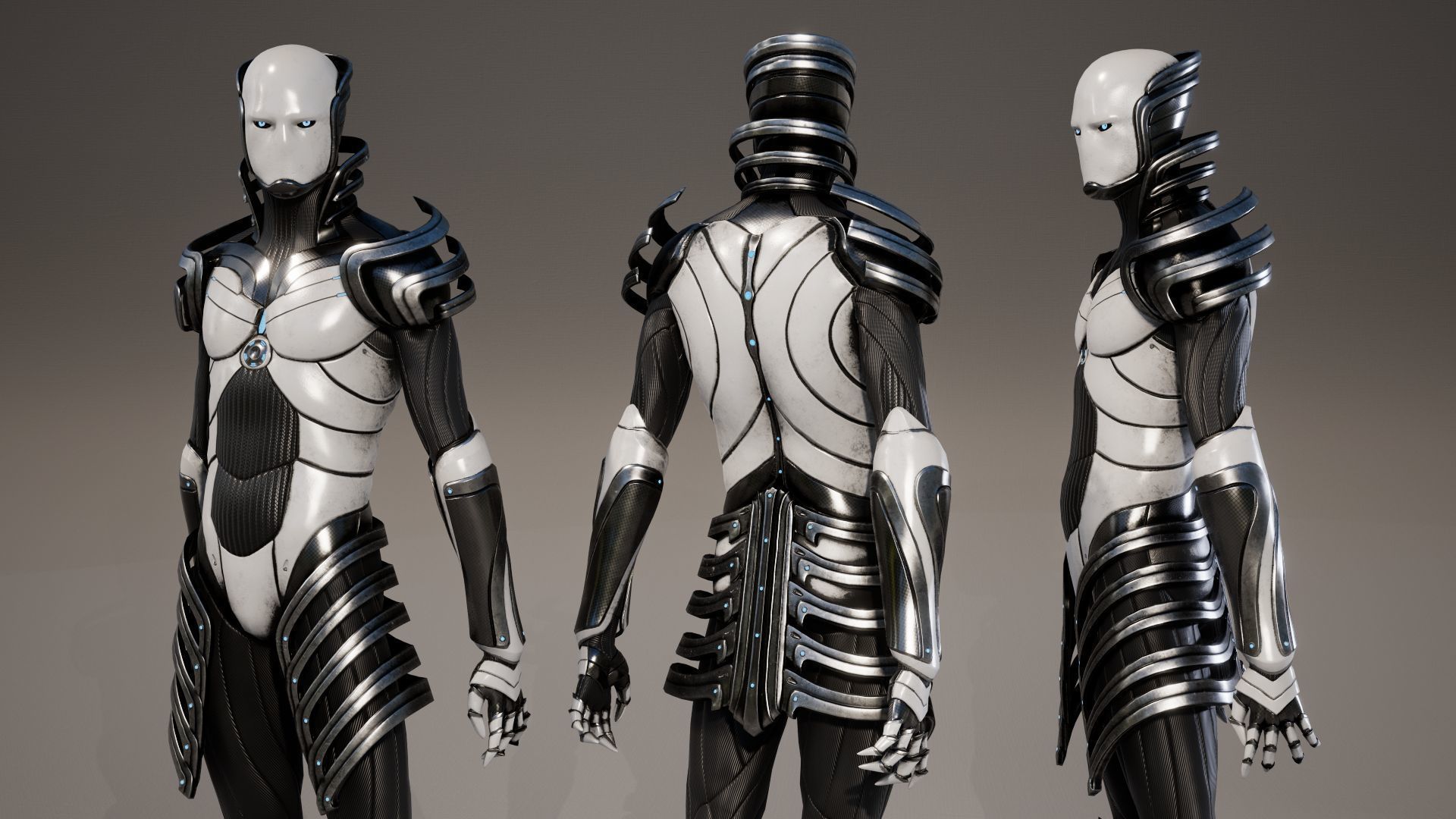 Robot 5 Low-poly 3D model_3