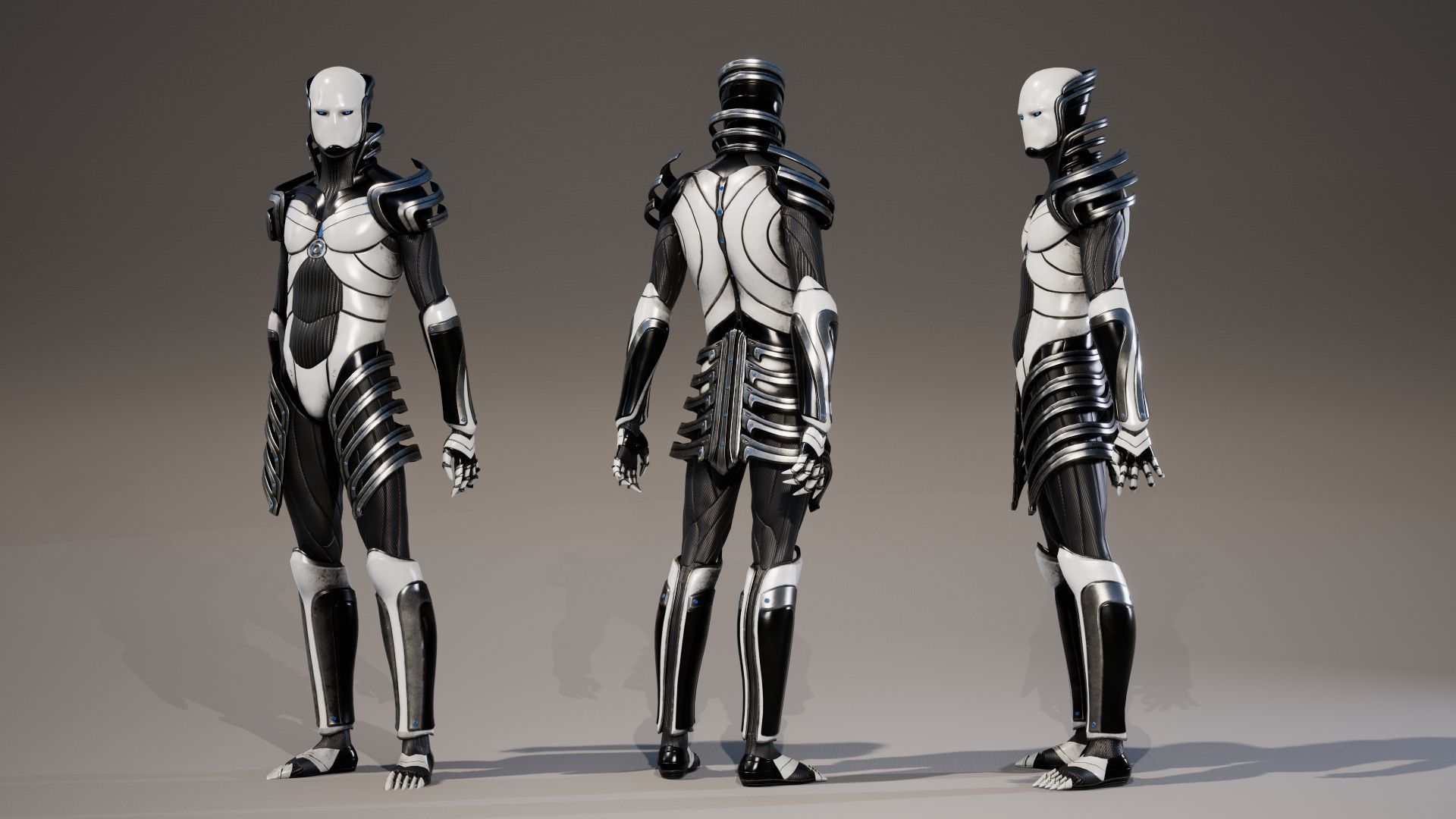 Robot 5 Low-poly 3D model_2