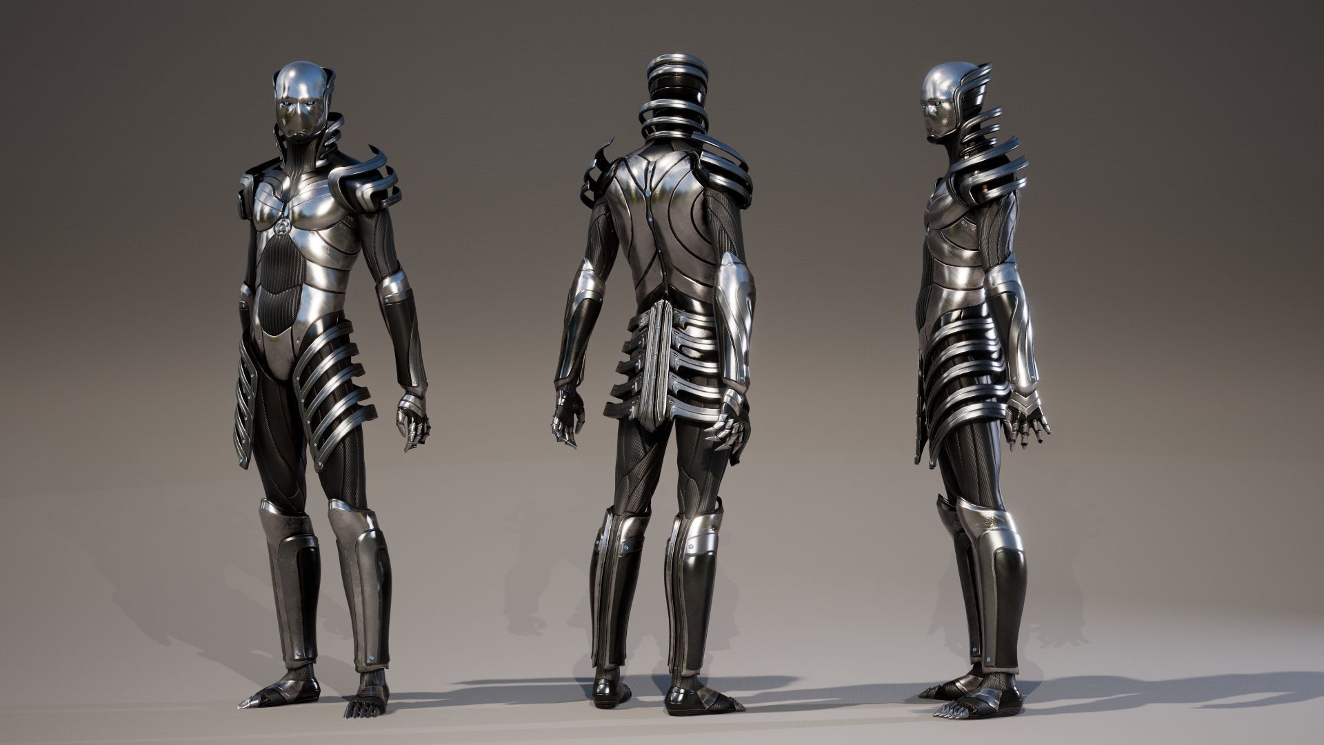 Robot 5 Low-poly 3D model_4