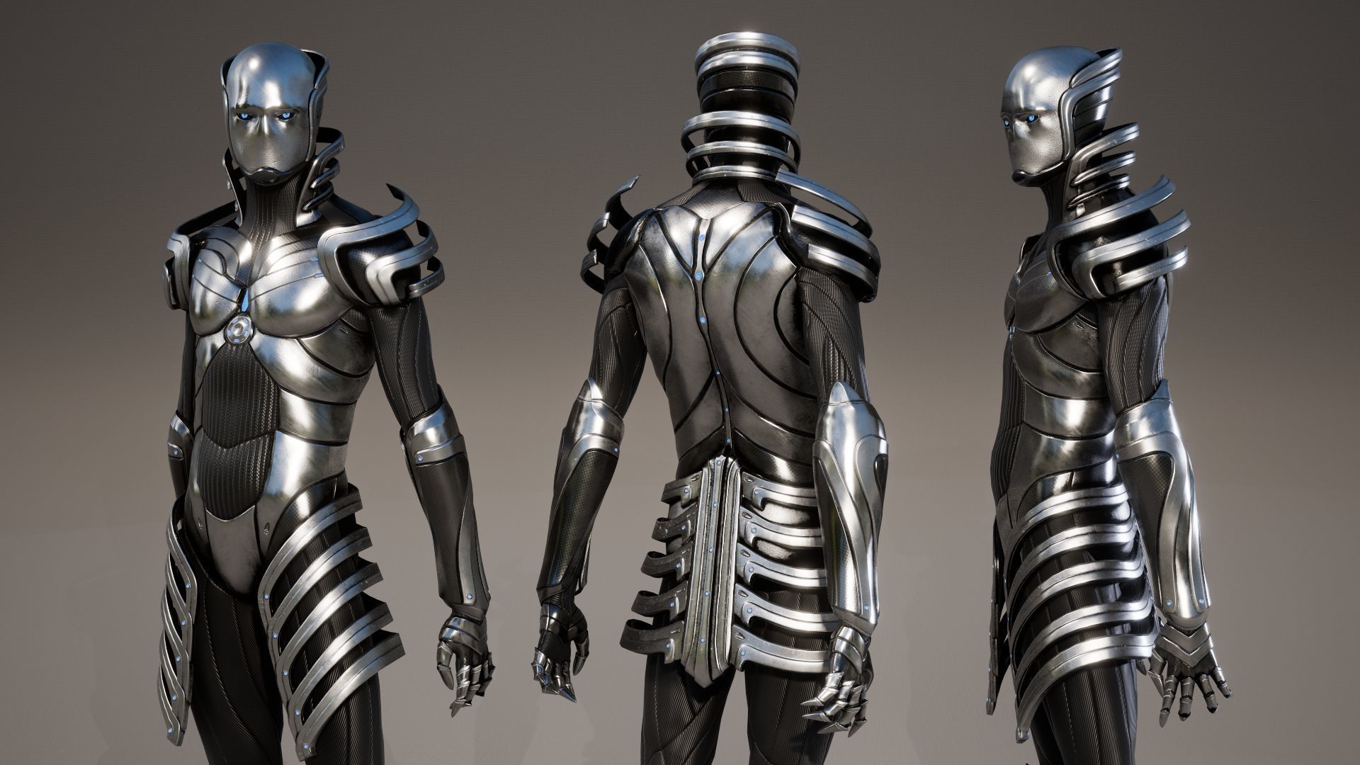 Robot 5 Low-poly 3D model_5