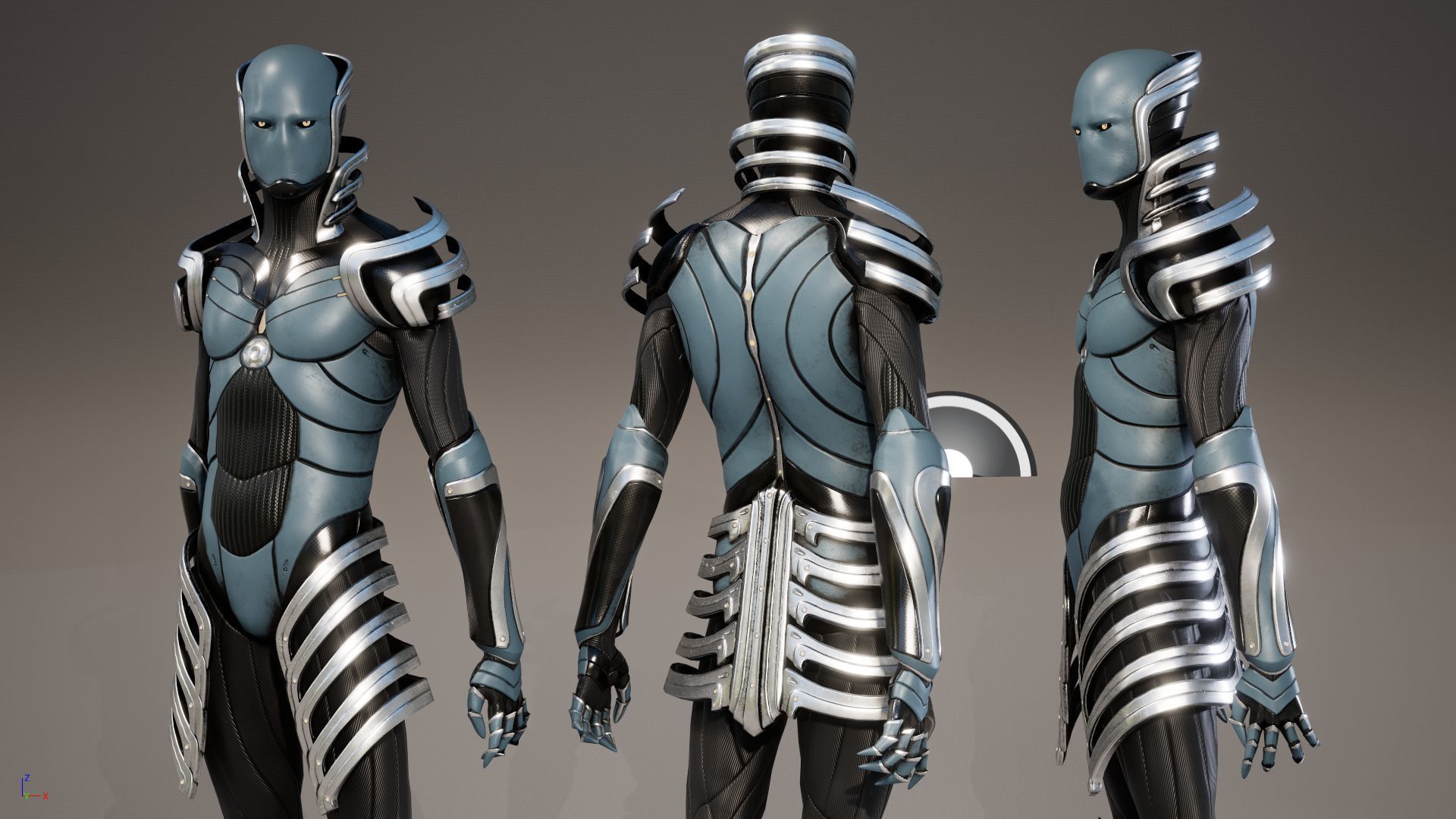 Robot 5 Low-poly 3D model_16