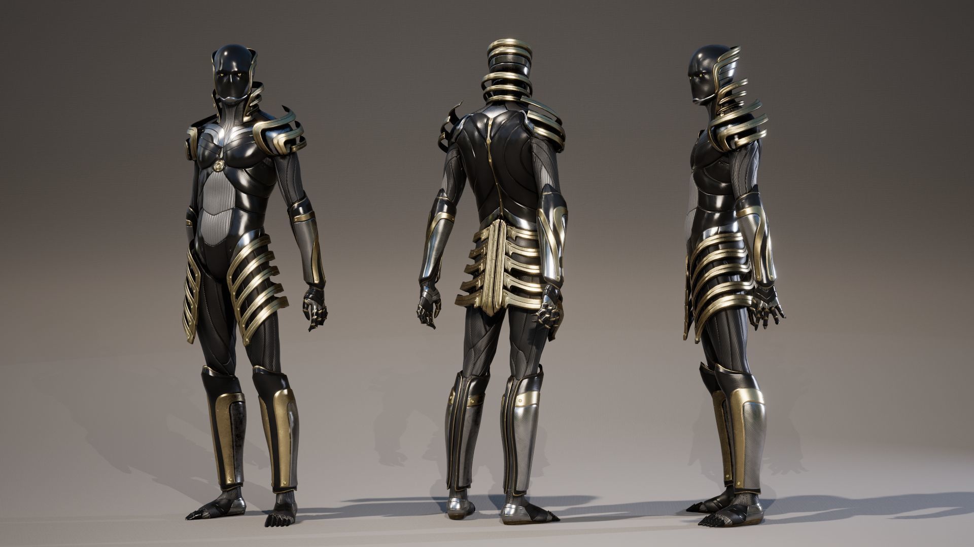 Robot 5 Low-poly 3D model_12