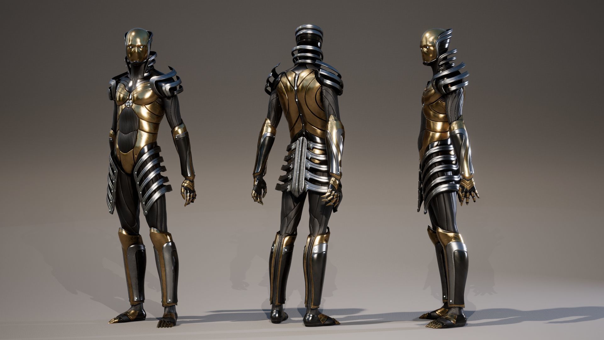 Robot 5 Low-poly 3D model_10