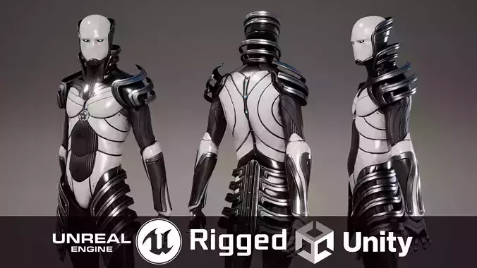 Robot 5 Low-poly 3D model
