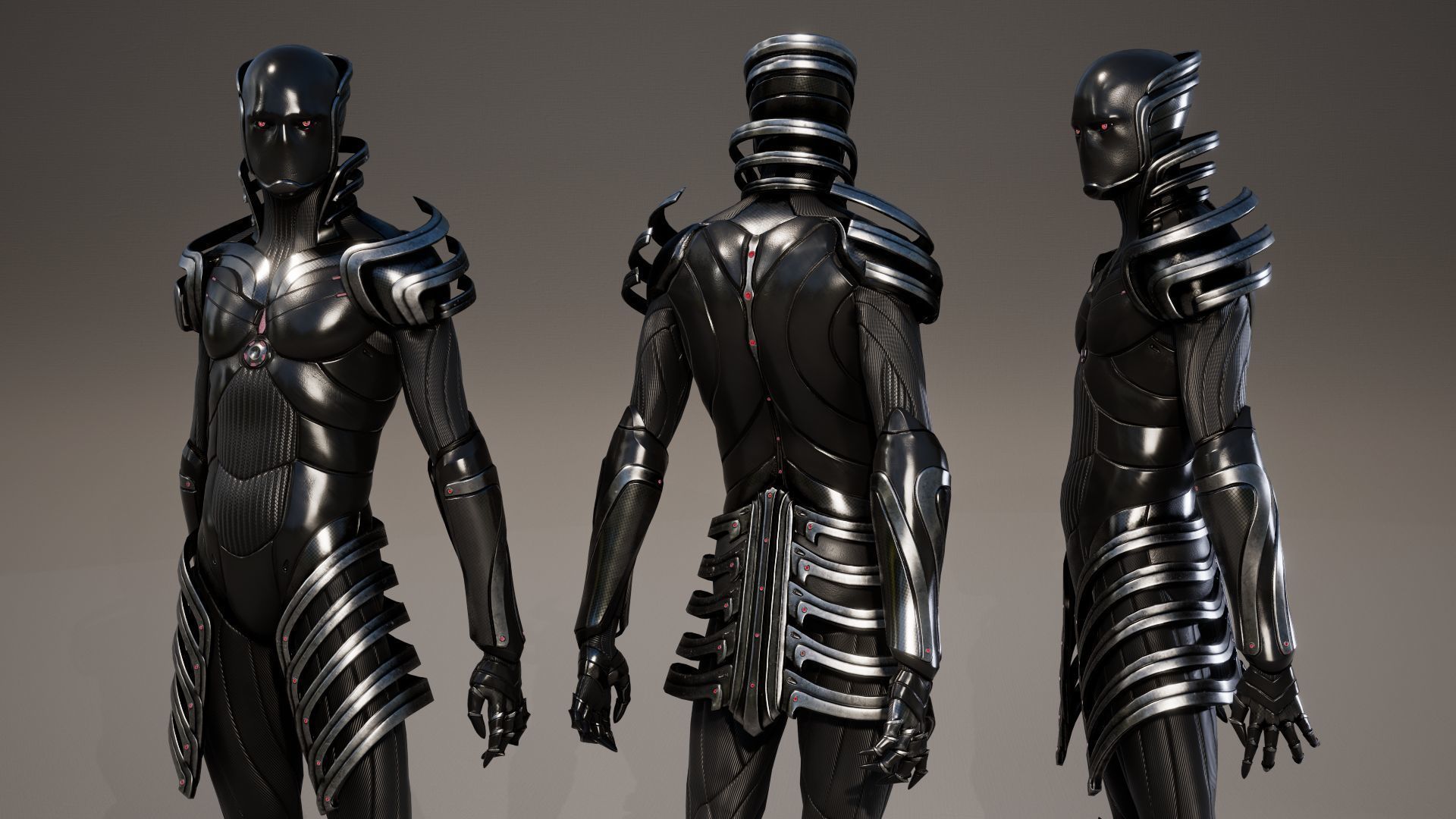 Robot 5 Low-poly 3D model_9