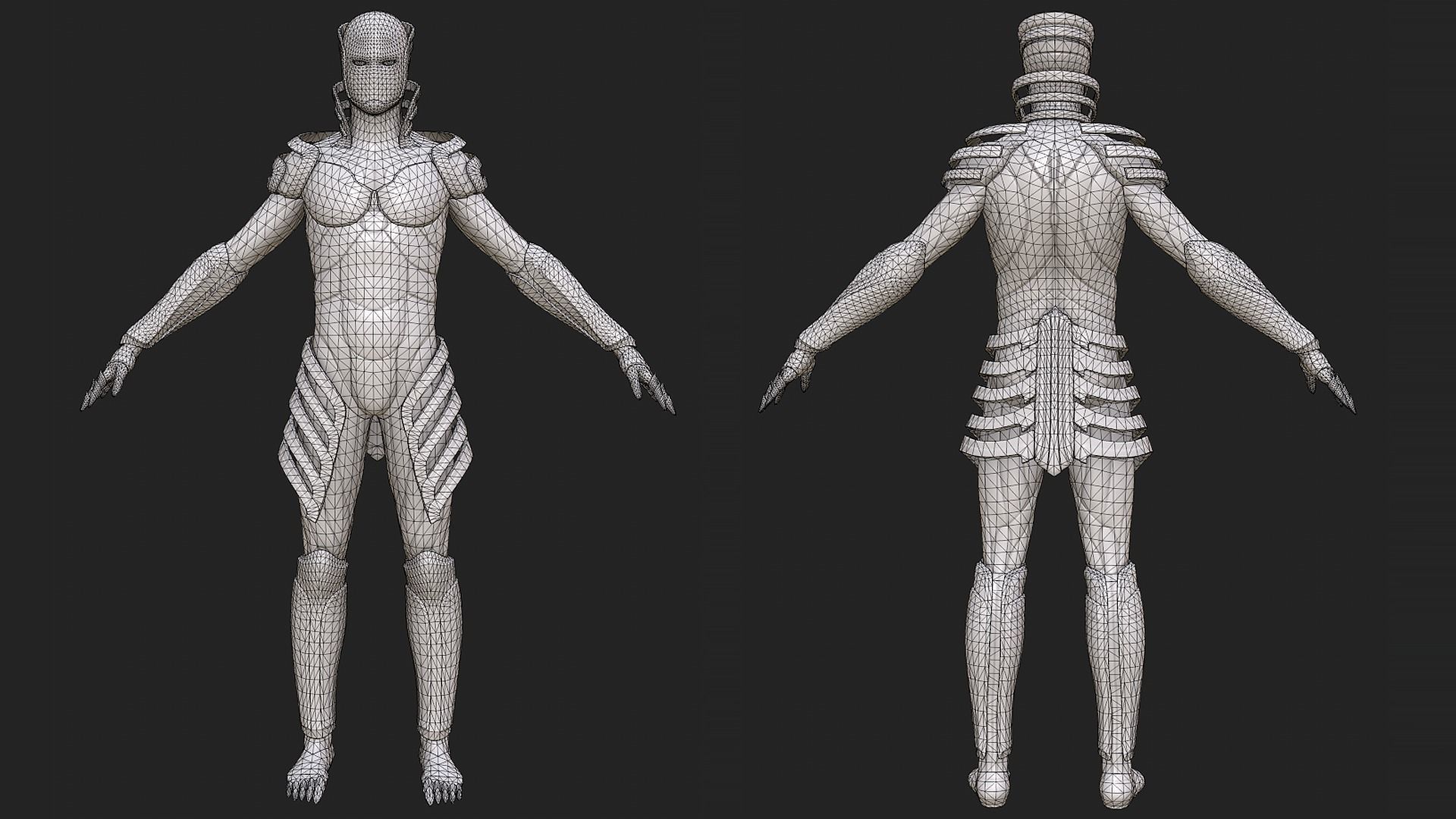 Robot 5 Low-poly 3D model_17