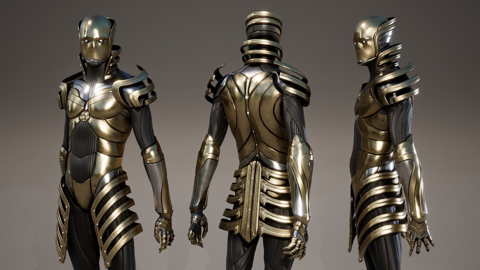 Robot 5 Low-poly 3D model_11