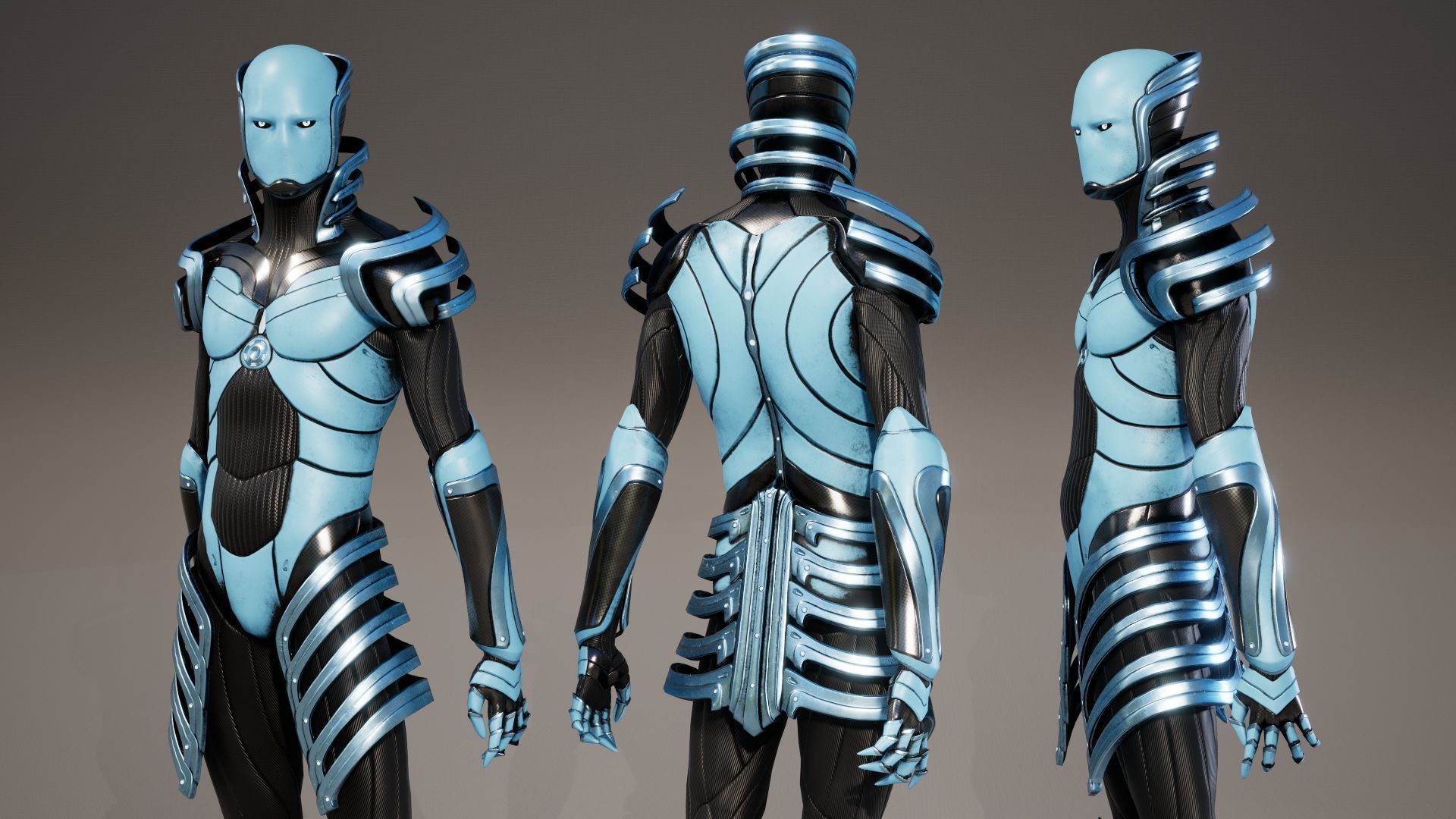 Robot 5 Low-poly 3D model_14