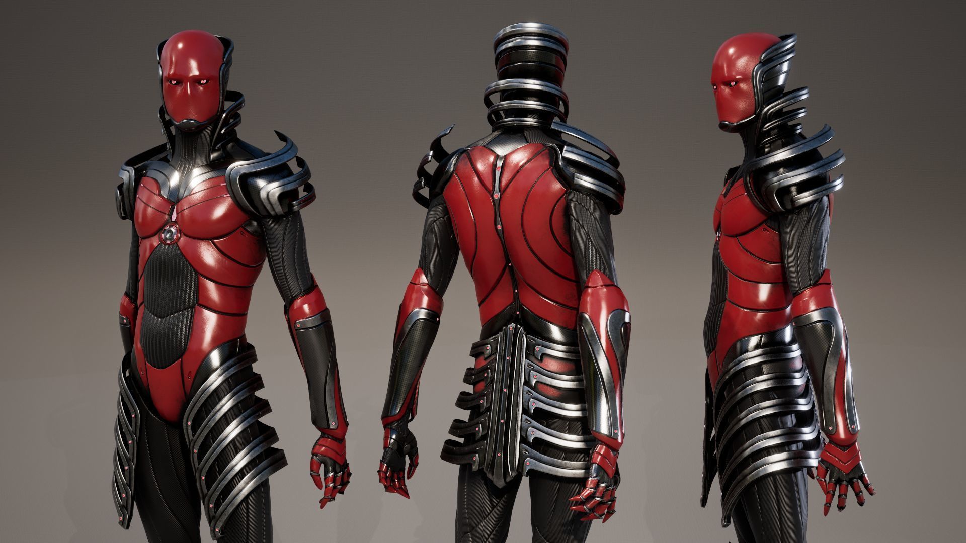 Robot 5 Low-poly 3D model_7