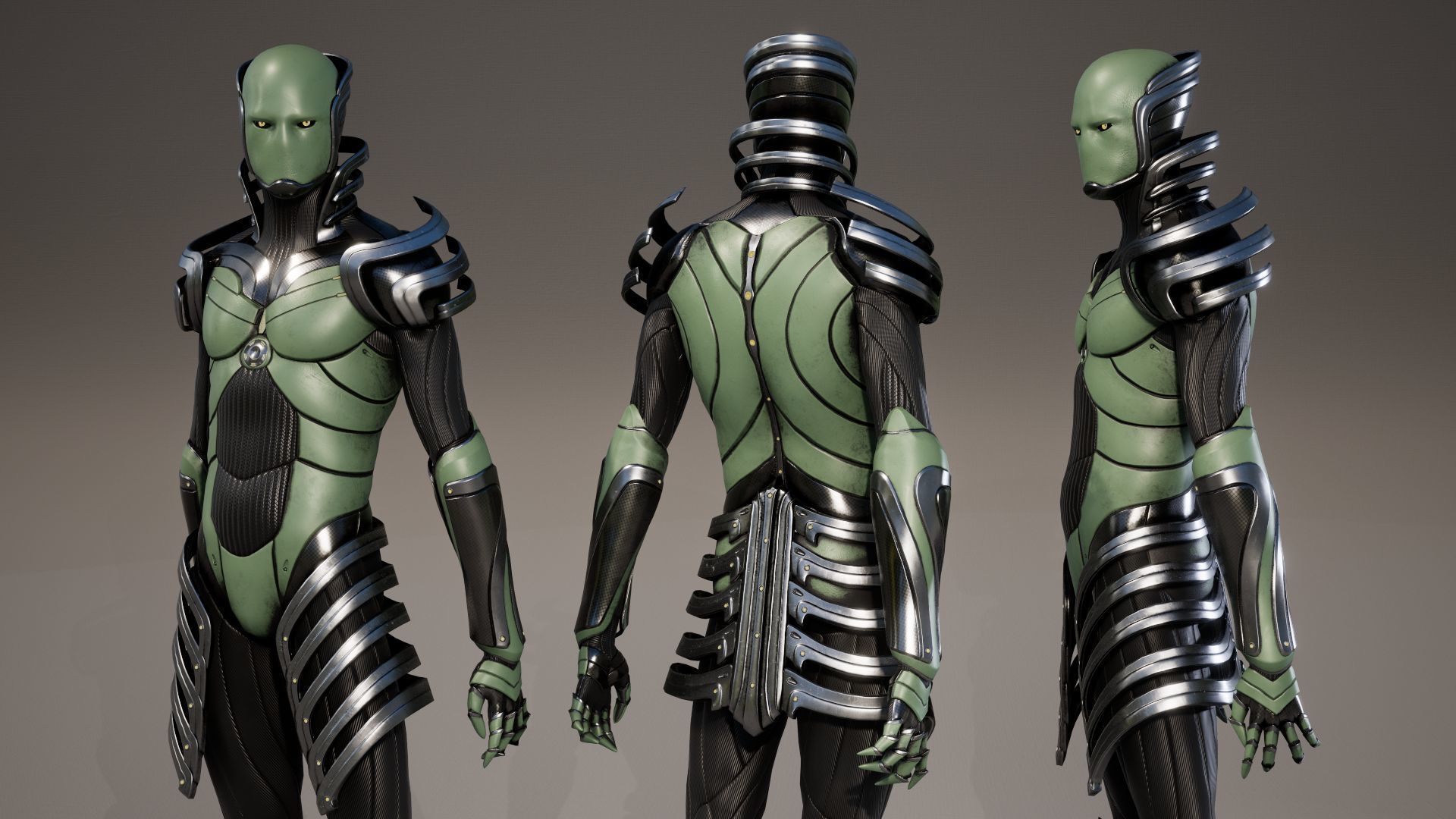 Robot 5 Low-poly 3D model_15