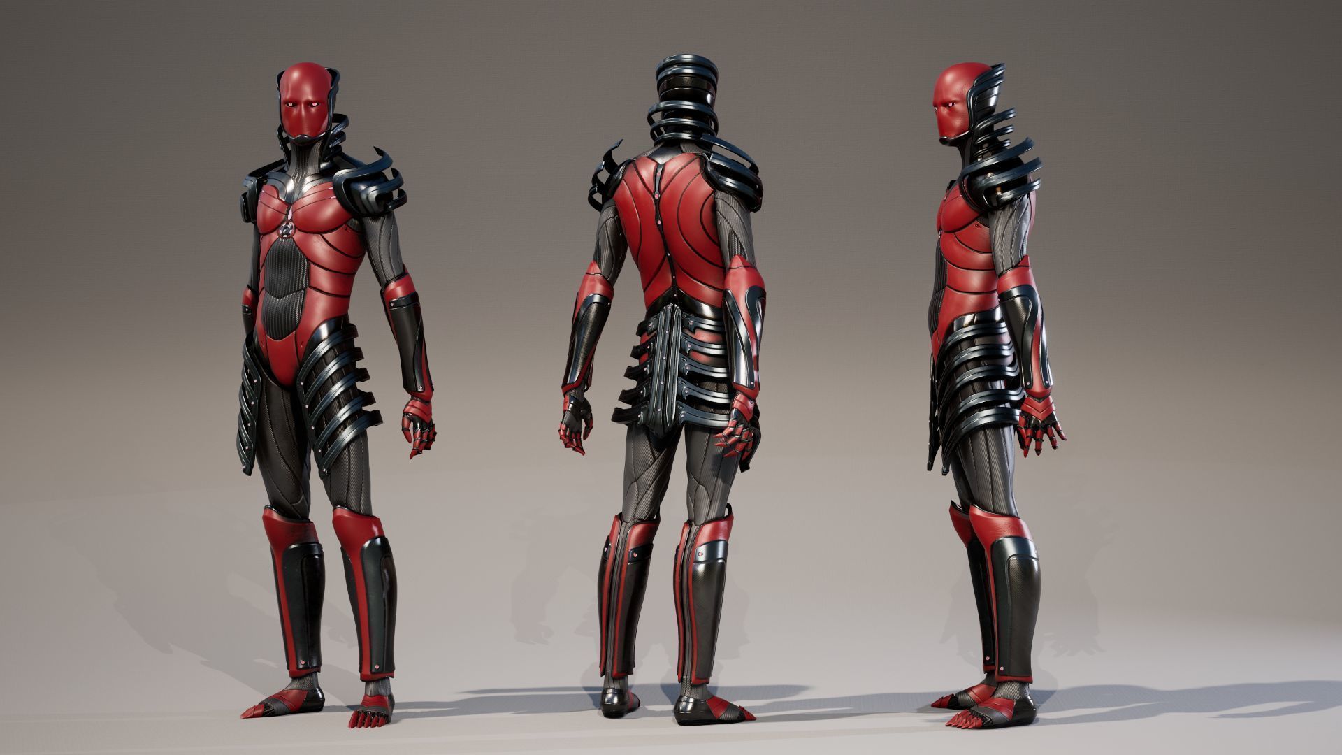 Robot 5 Low-poly 3D model_6