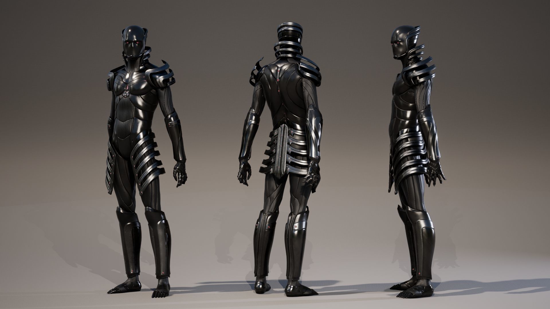 Robot 5 Low-poly 3D model_8