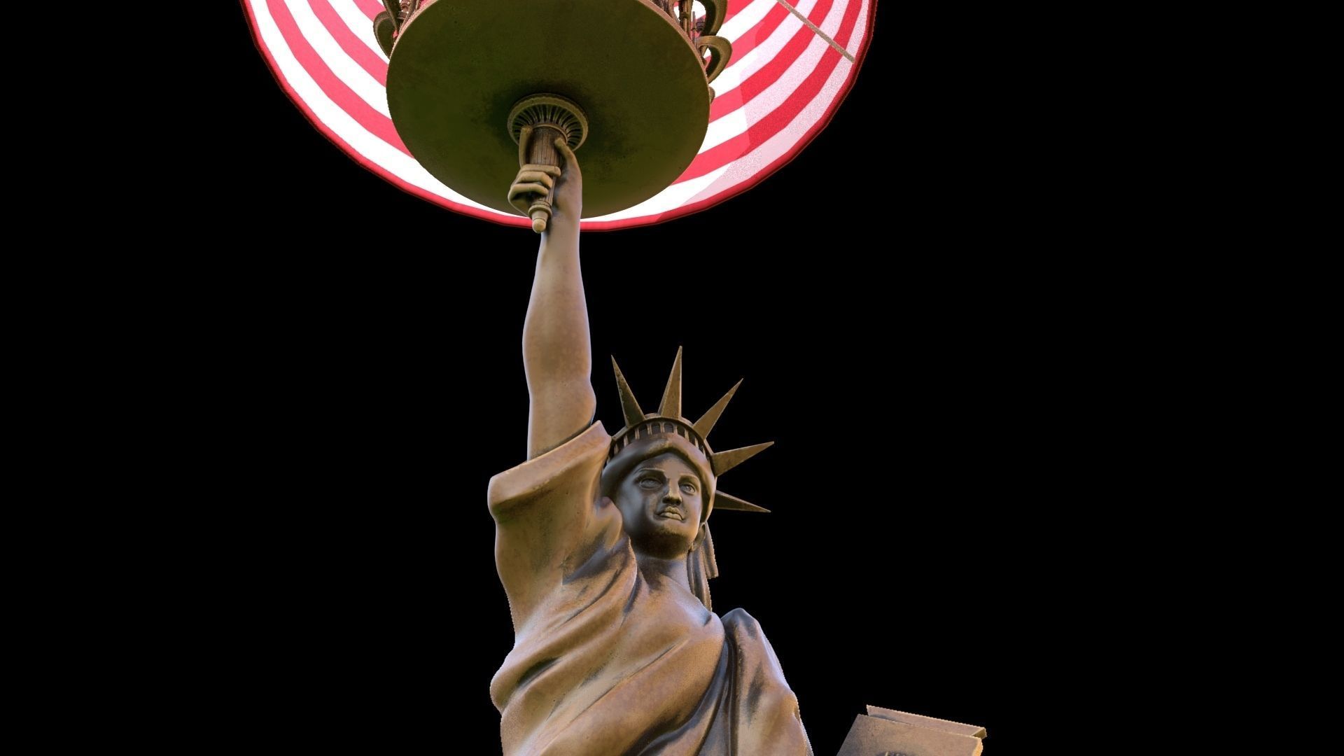 liberty statue light lamp 3D model_14