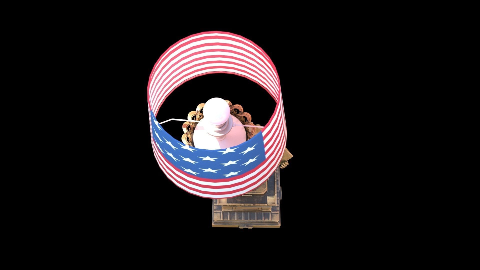 liberty statue light lamp 3D model_11
