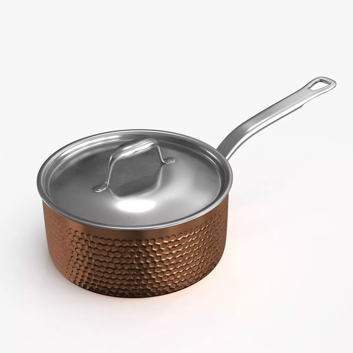 Stainless Steel Cookware Pan v3 Low-poly 3D model
