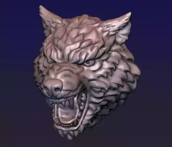 Wolf Head 3D print model