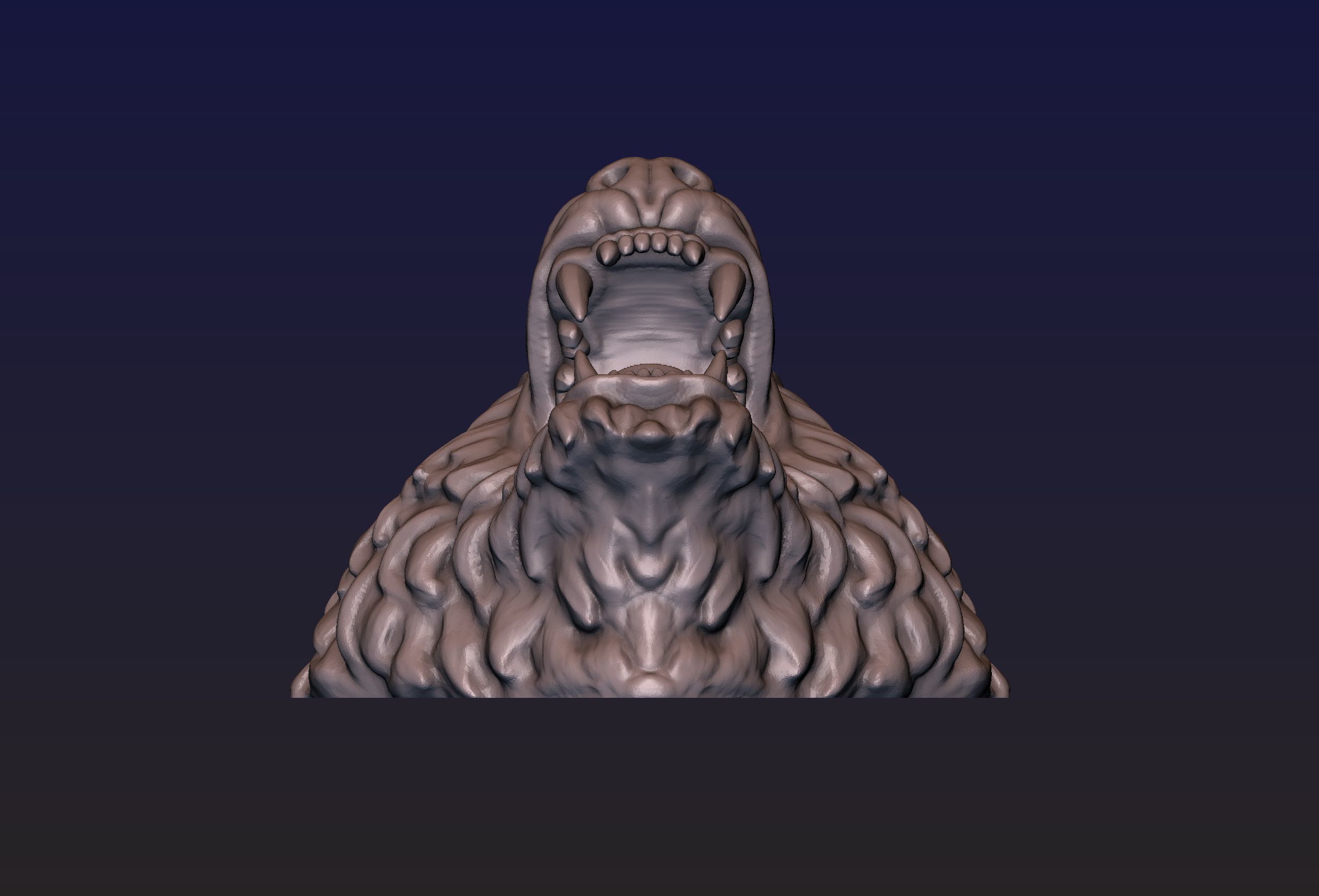Wolf Head 3D print model_5