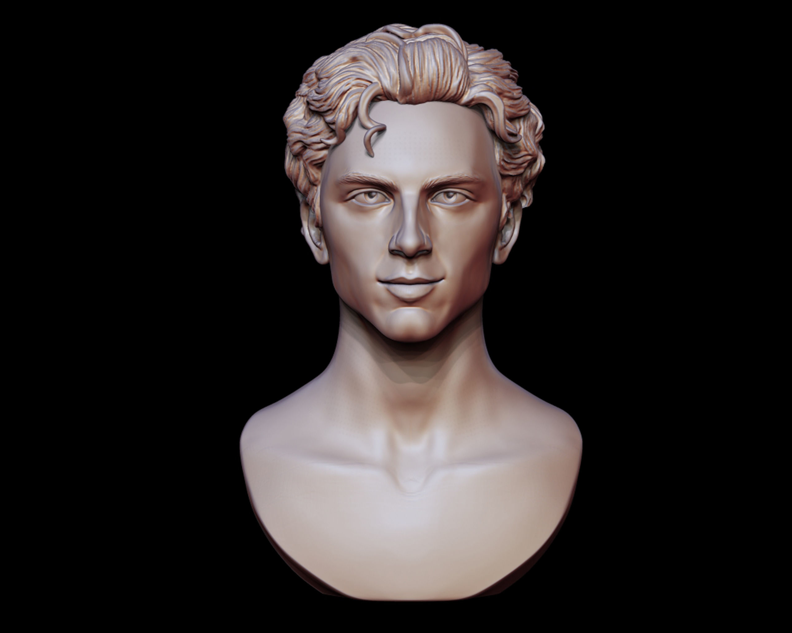 Timothee Chalamet bust sculpture 3D print model_8