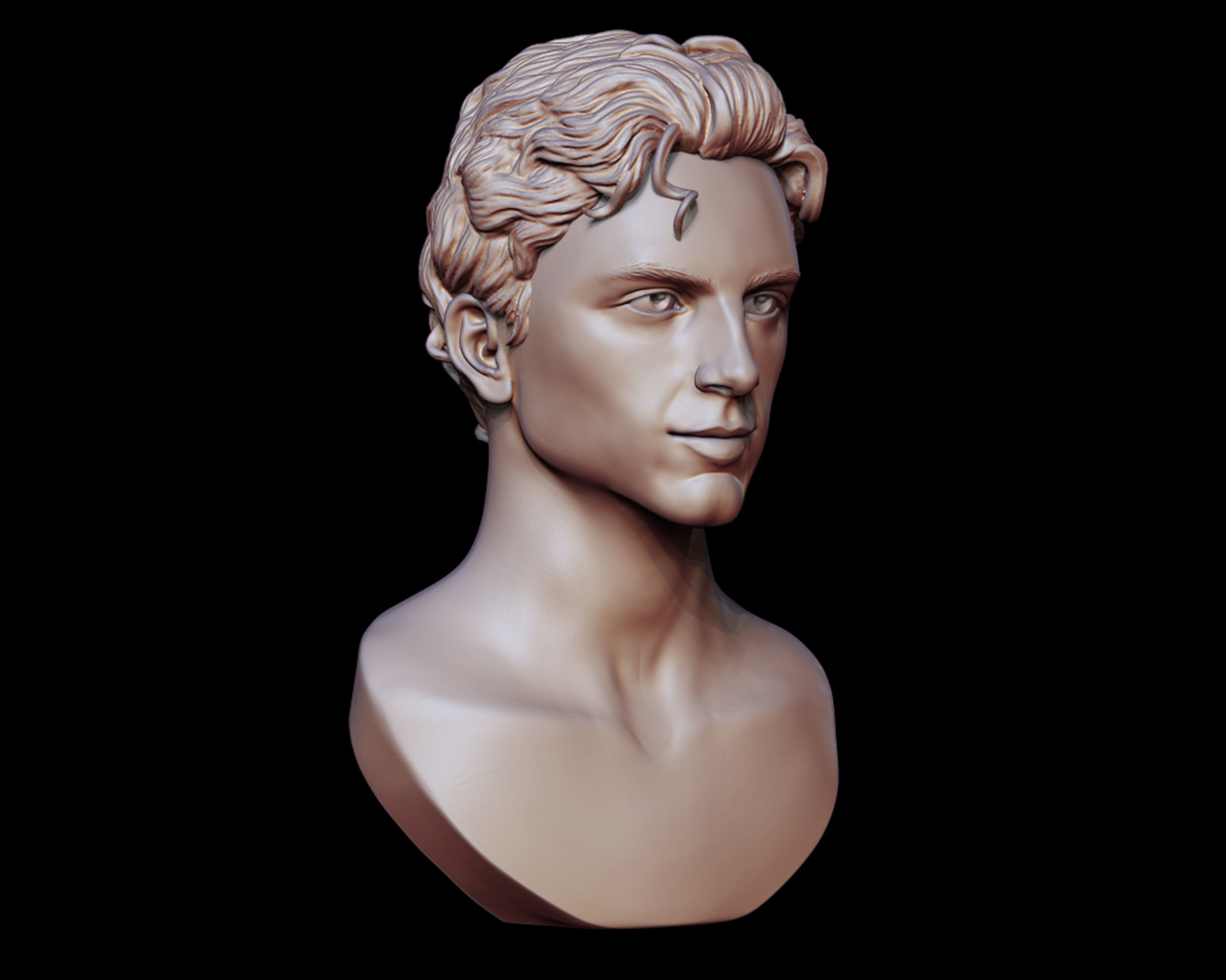 Timothee Chalamet bust sculpture 3D print model_9