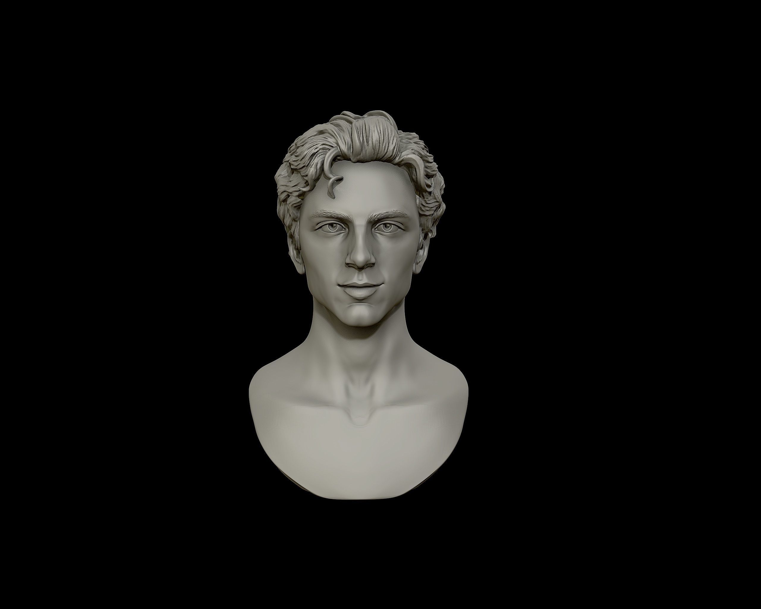 Timothee Chalamet bust sculpture 3D print model_17