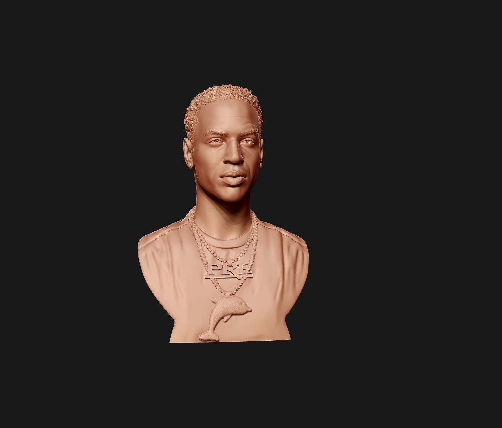 Young Dolph Bust 3D print model_16
