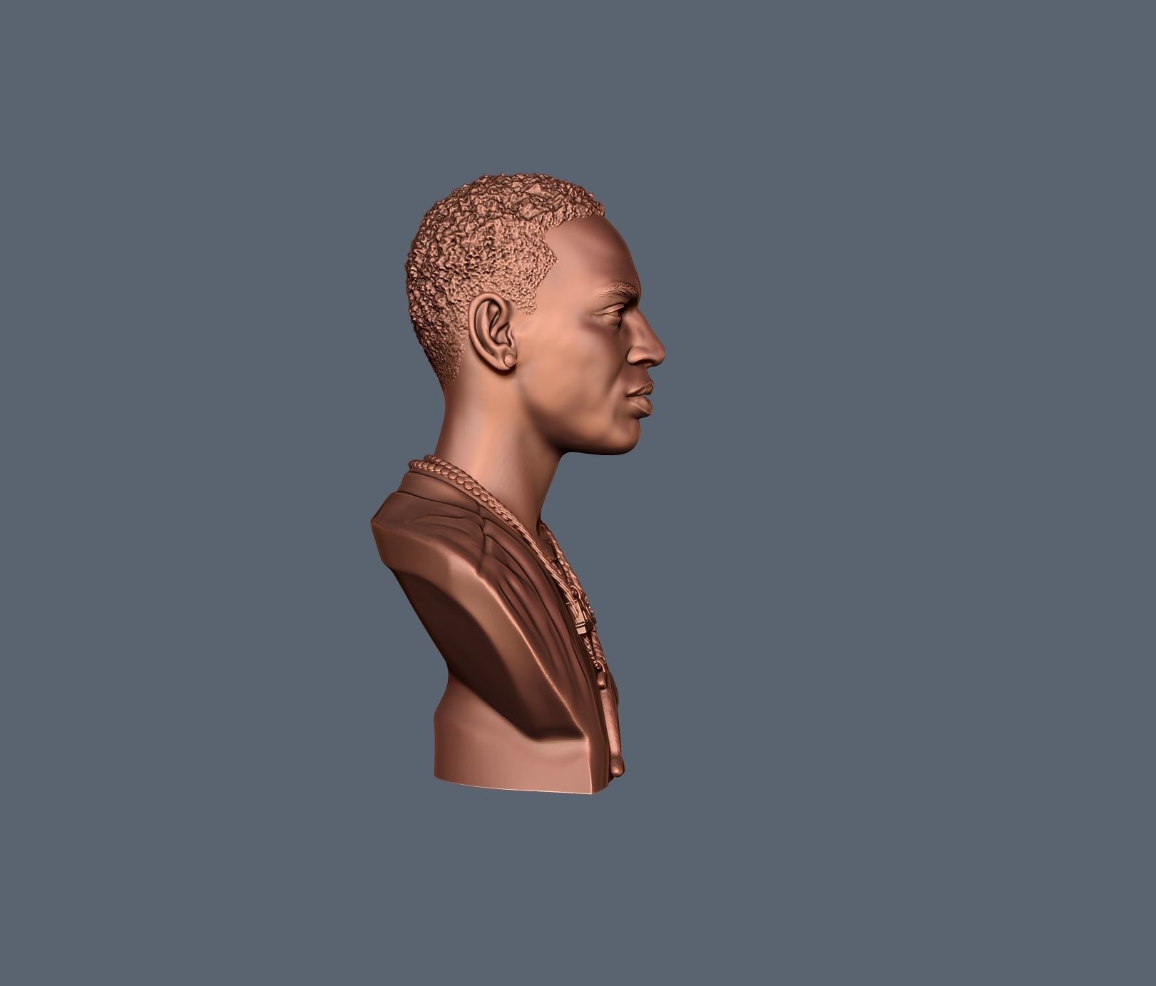 Young Dolph Bust 3D print model_10