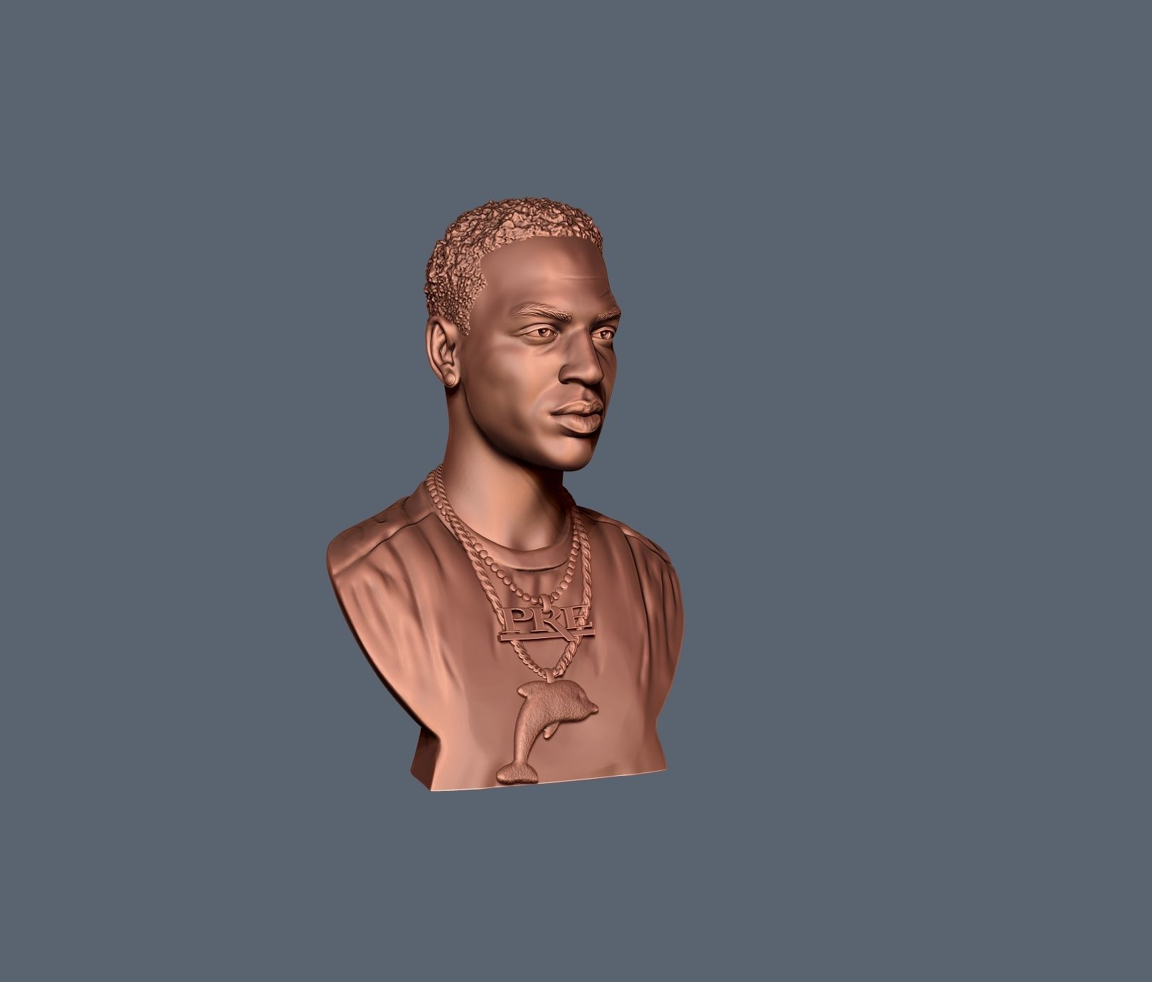 Young Dolph Bust 3D print model_9