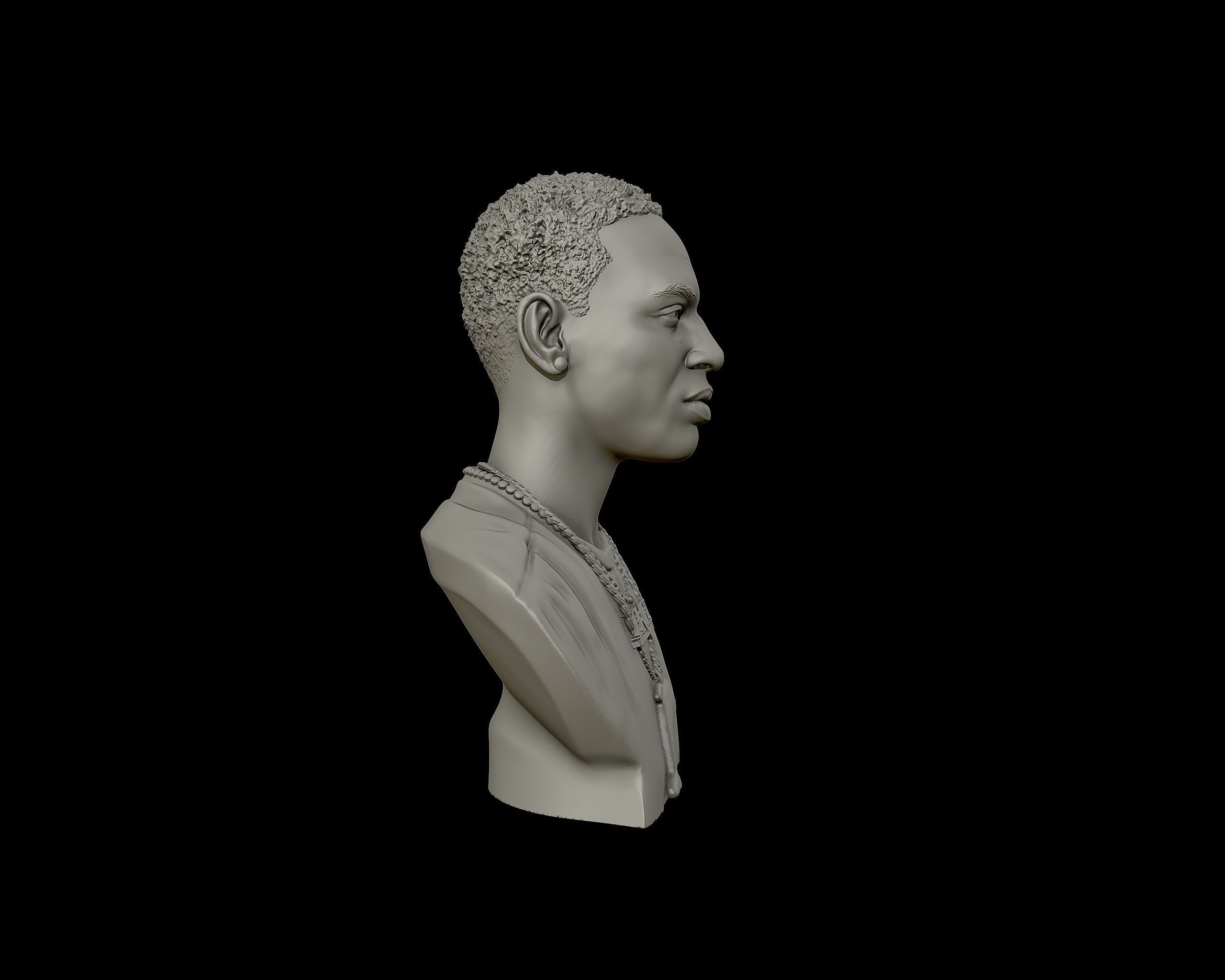 Young Dolph Bust 3D print model_23