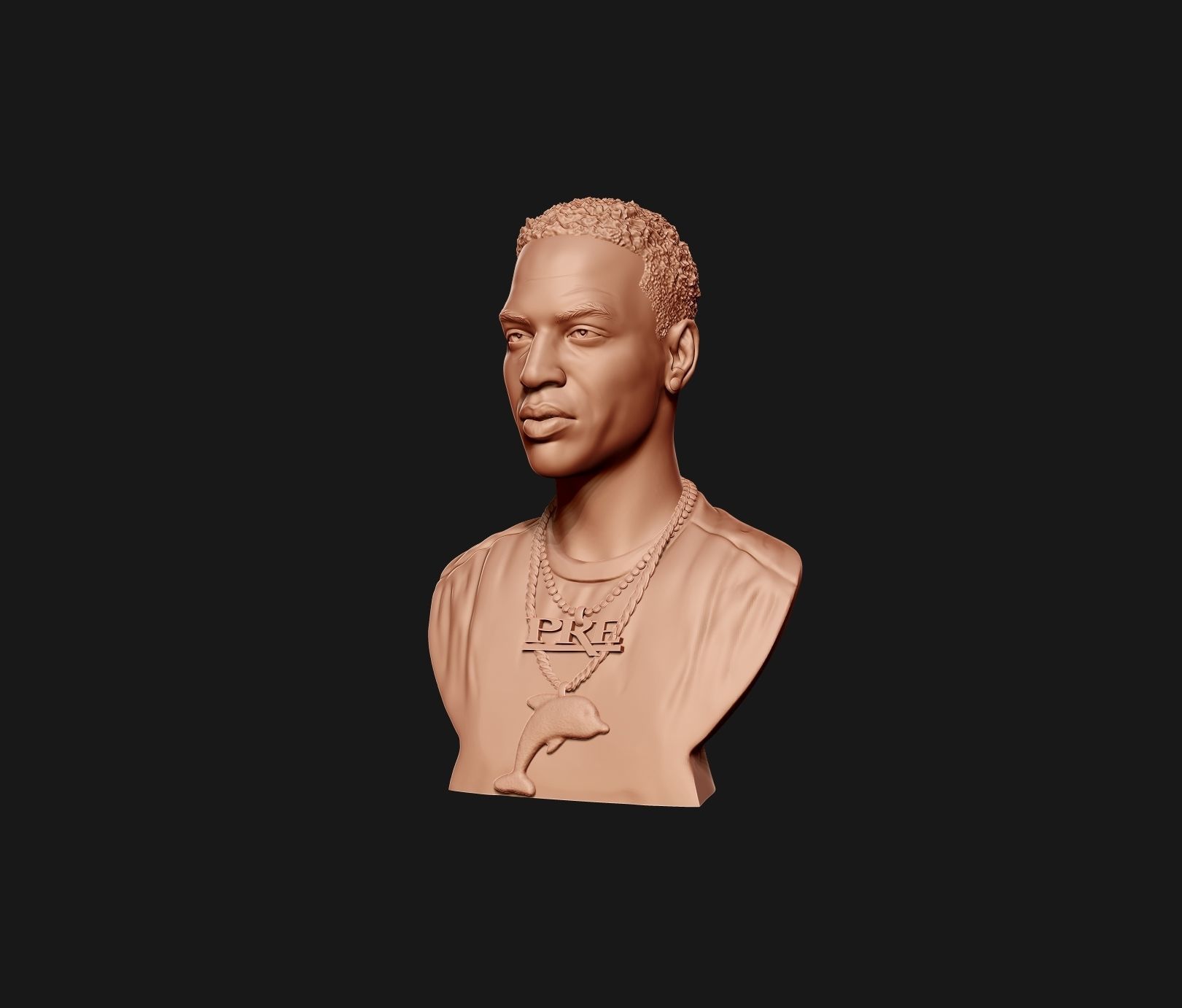 Young Dolph Bust 3D print model_15