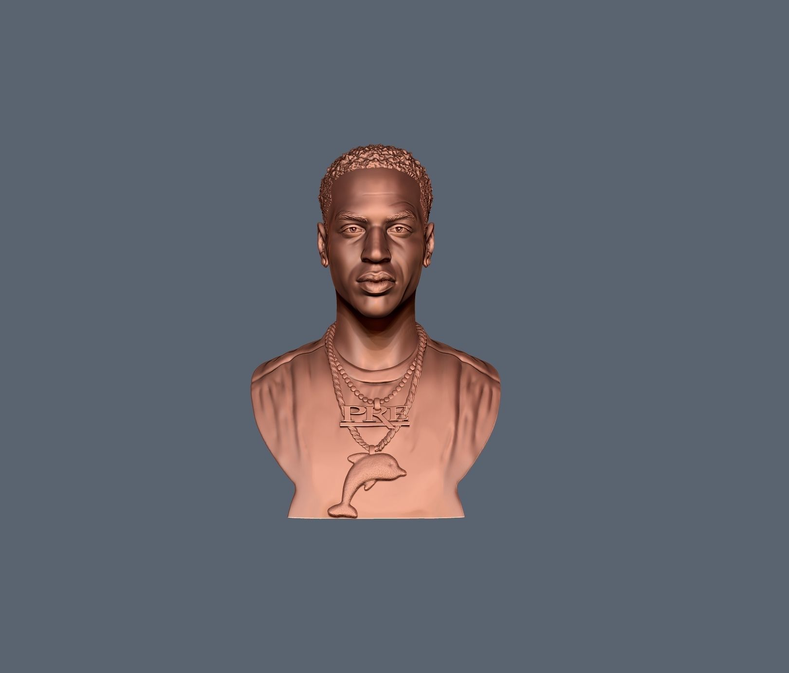 Young Dolph Bust 3D print model_8
