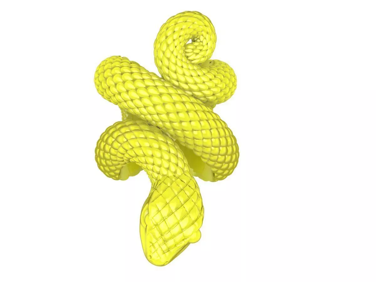 big snake 24k ring  3D print model_0