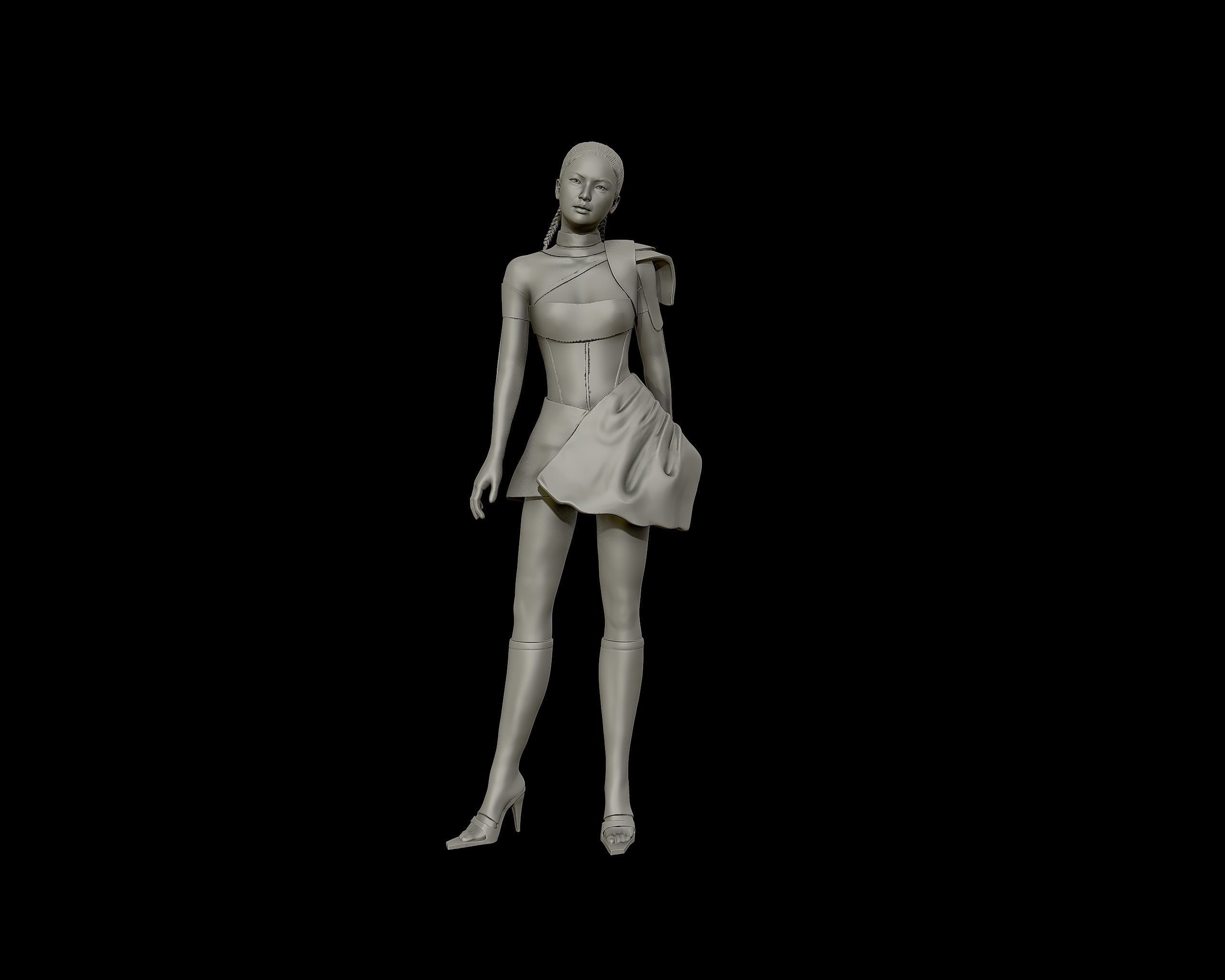 Jennie Kim Portrait Sculpture 3D print model_16