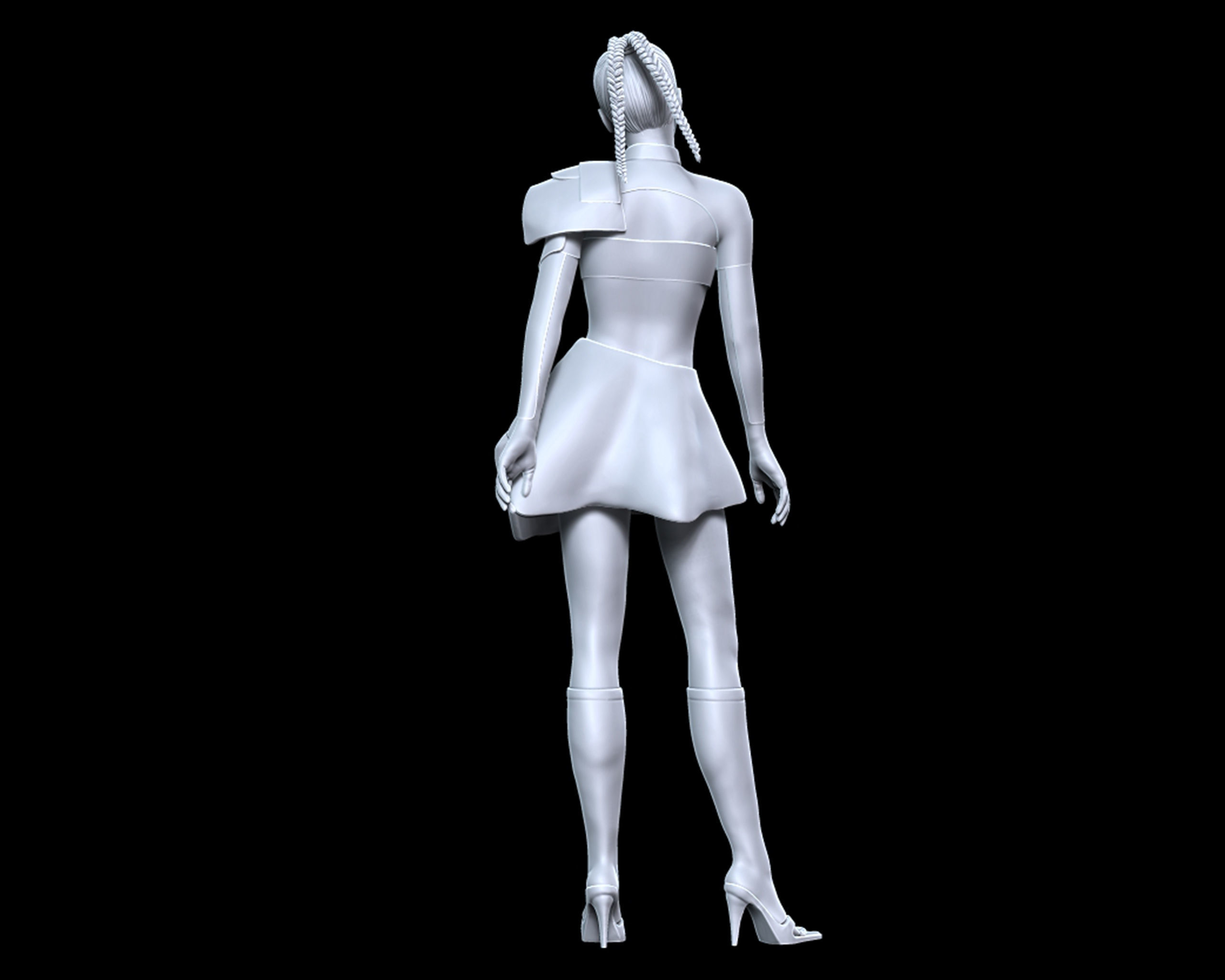 Jennie Kim Portrait Sculpture 3D print model_13