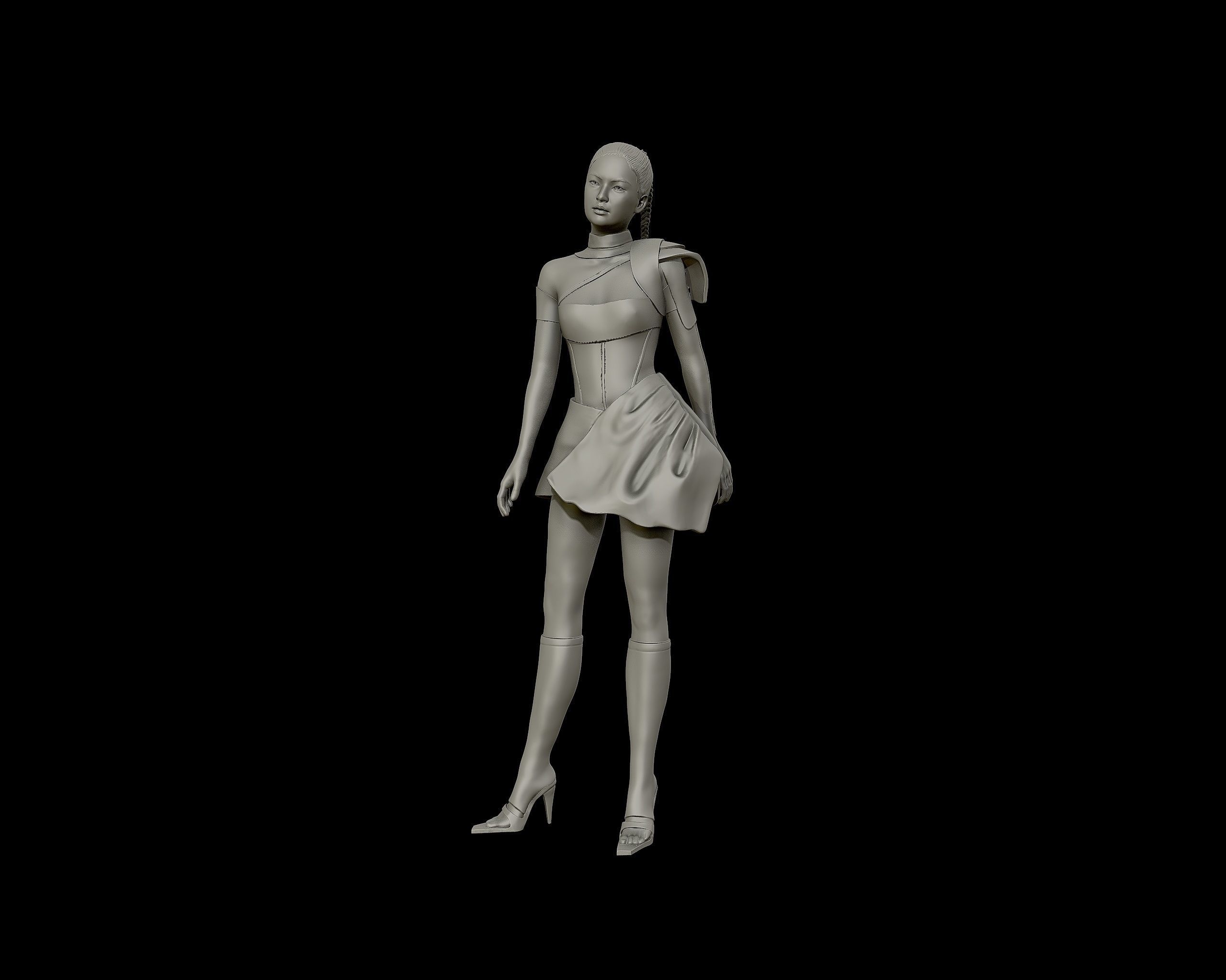 Jennie Kim Portrait Sculpture 3D print model_17