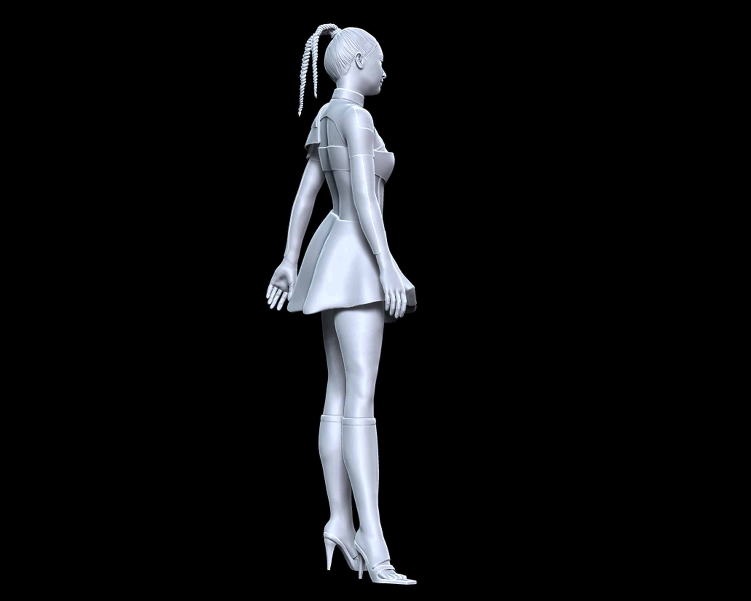 Jennie Kim Portrait Sculpture 3D print model_14