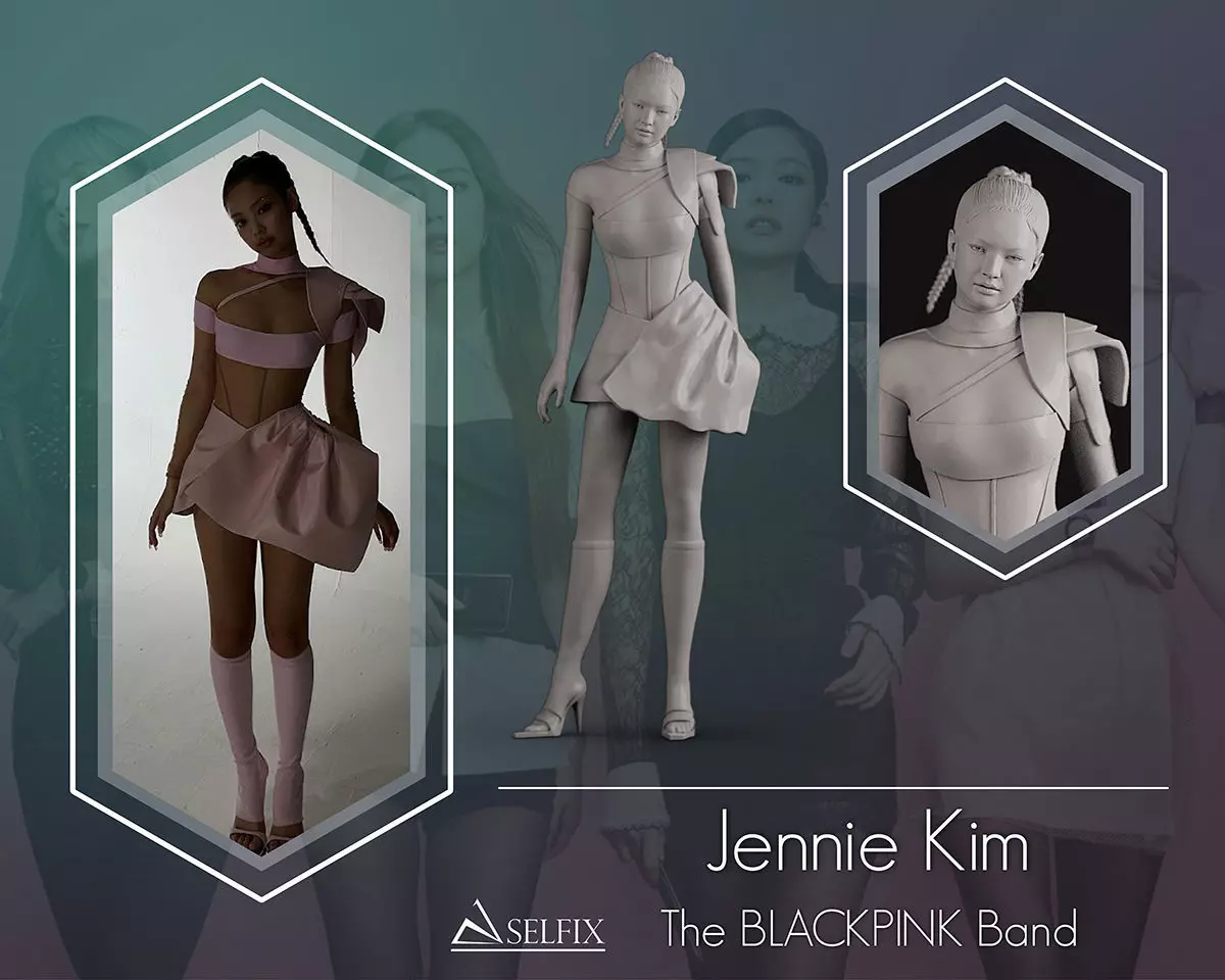 Jennie Kim Portrait Sculpture 3D print model_0