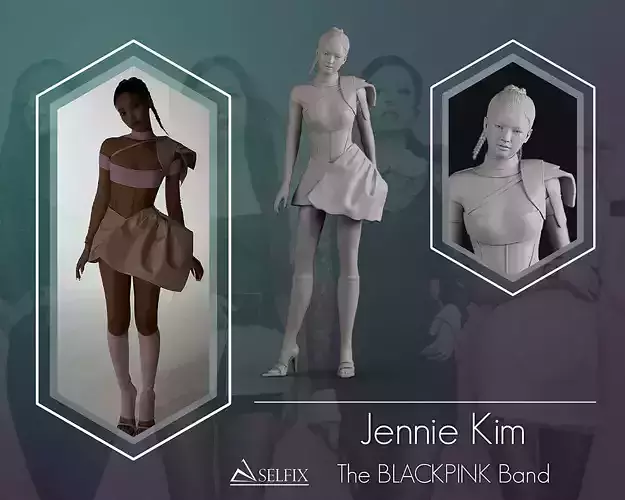 Jennie Kim Portrait Sculpture