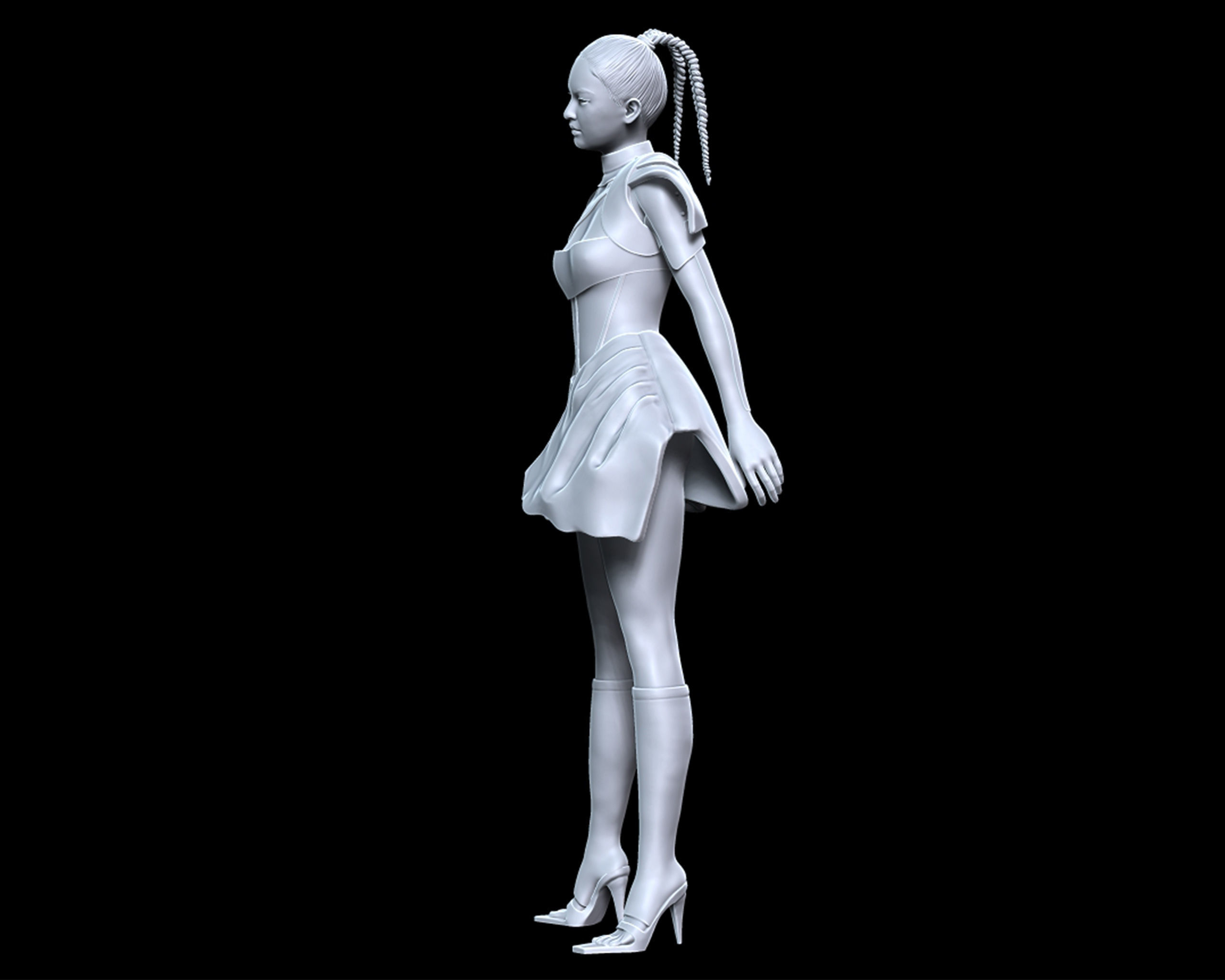 Jennie Kim Portrait Sculpture 3D print model_11