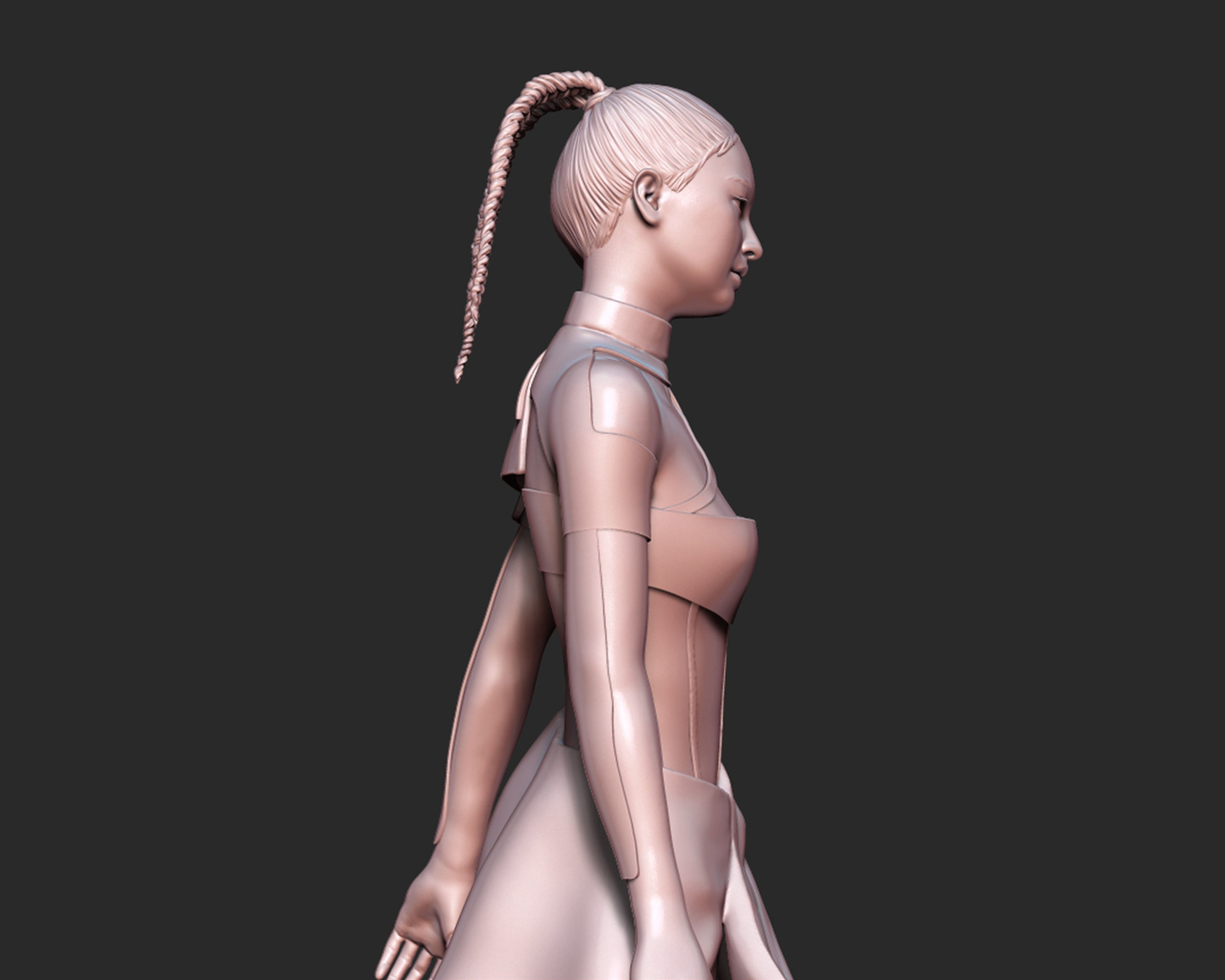 Jennie Kim Portrait Sculpture 3D print model_10